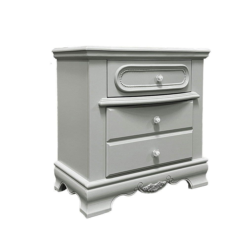 Flora - Nightstand - Gray, light gray, view 2