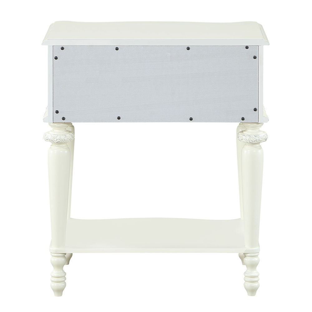 Dorothy - Nightstand With 1 Drawer - Ivory, white, view 3