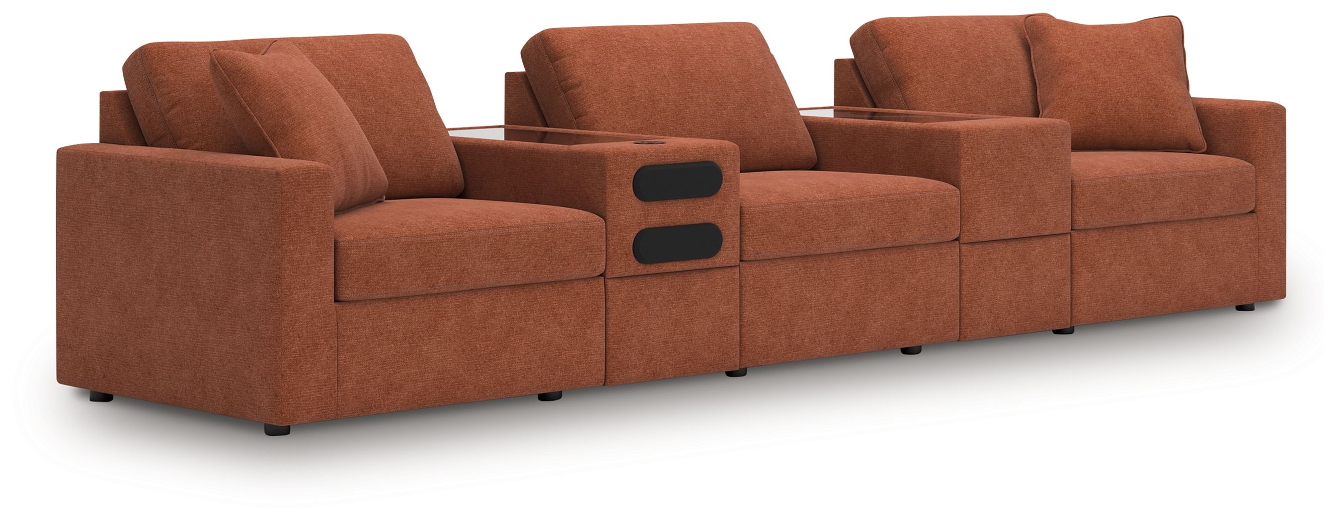 5 Pc · Sectional With Audio System And With Storage Console
