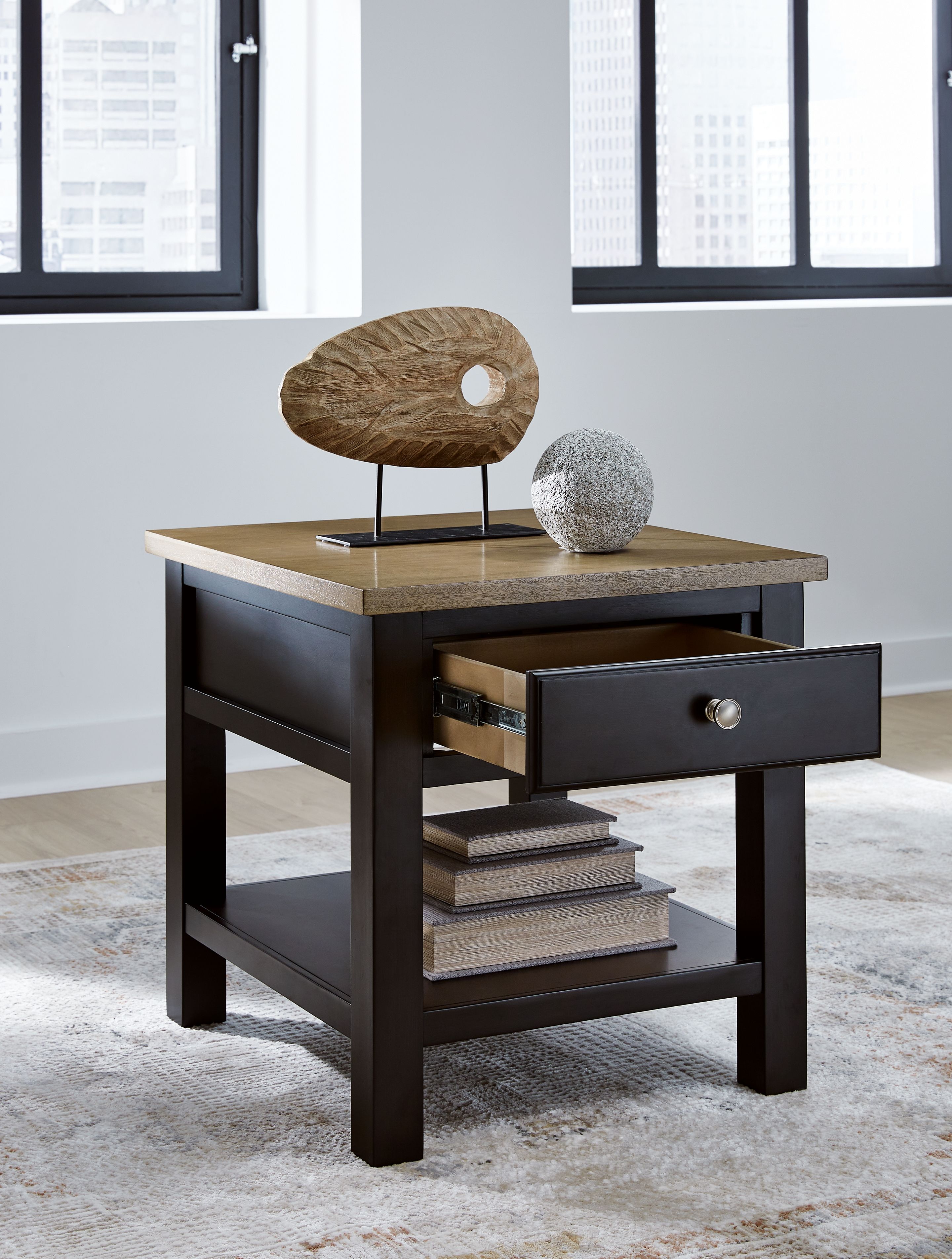 Ashley Furniture Drazmine - Rectangular End Table - Brown - Image 8