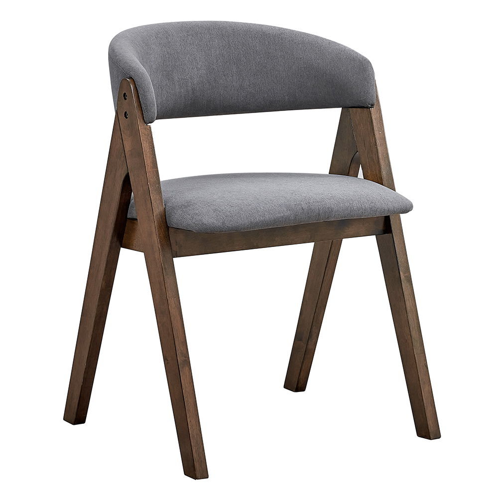 Keiki - Side Chair (Set of 2) - Walnut, gray