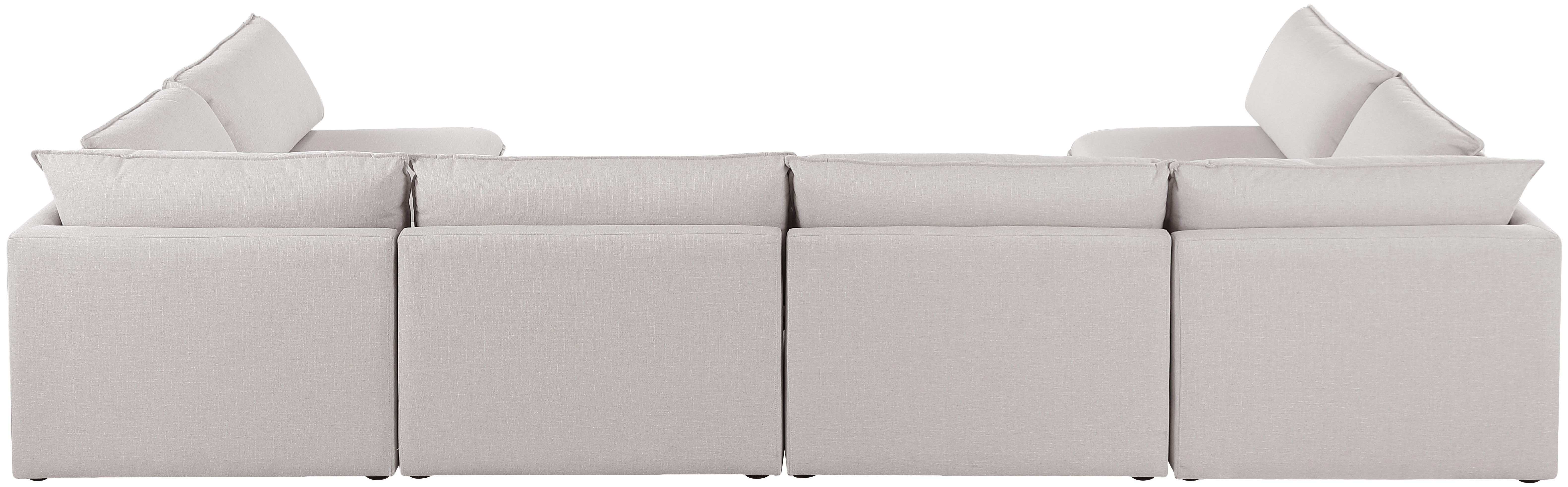 Mackenzie - 6 Piece Modular U-Shaped Sectional - Beige