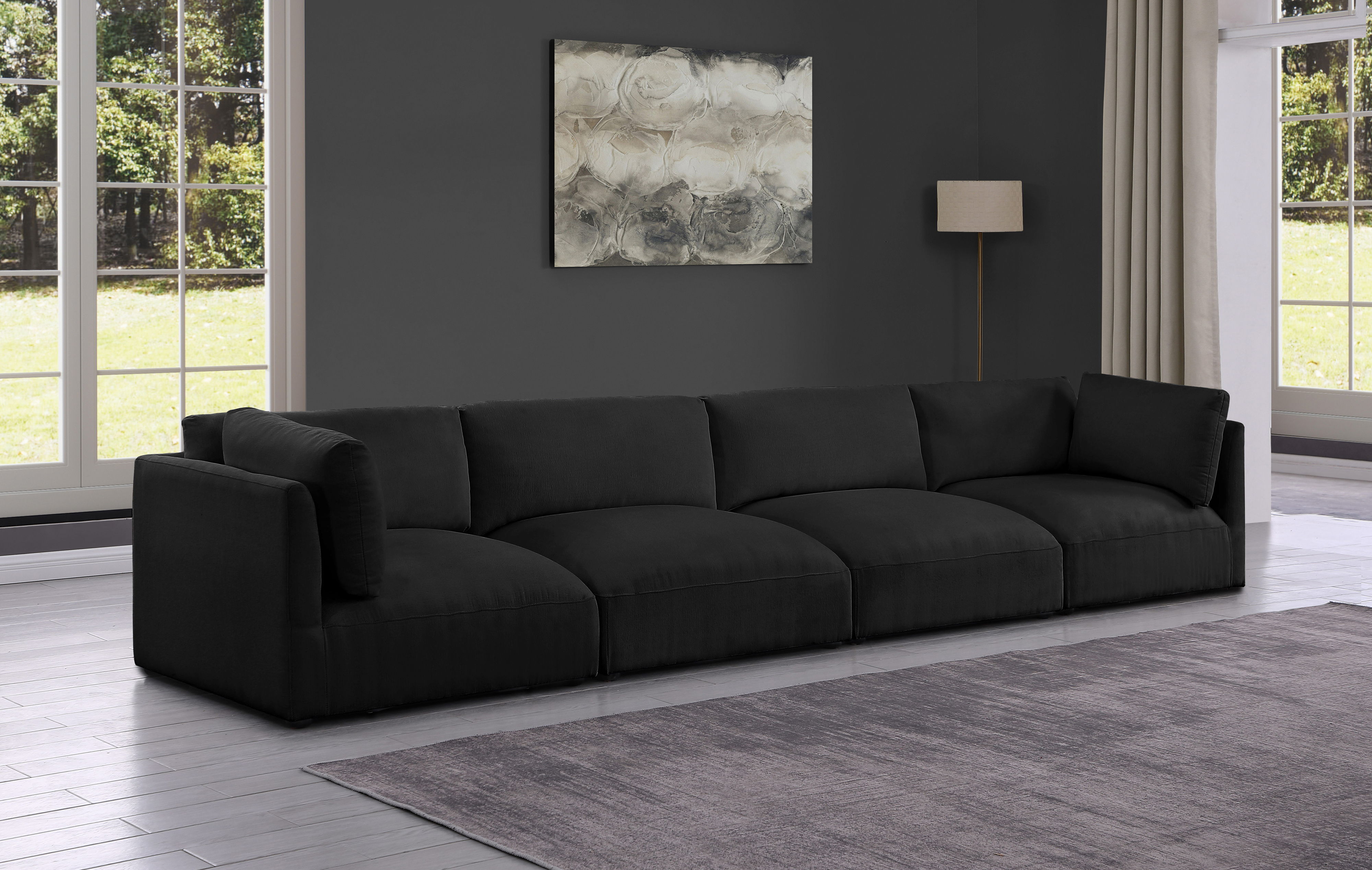 Ease - 4 Piece Modular Sofa - Black