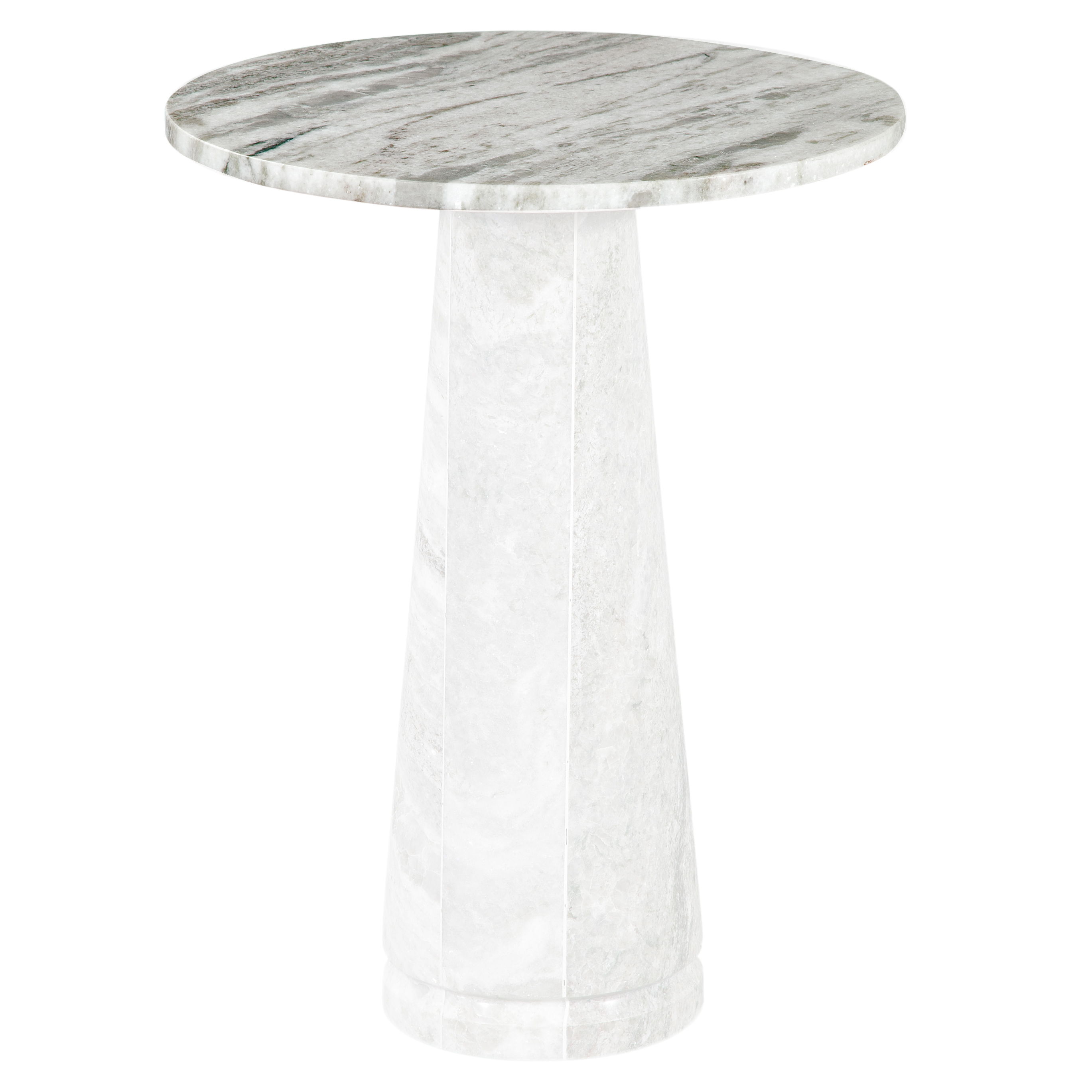 Joni - Marble End Table Top - Fantasy Gray