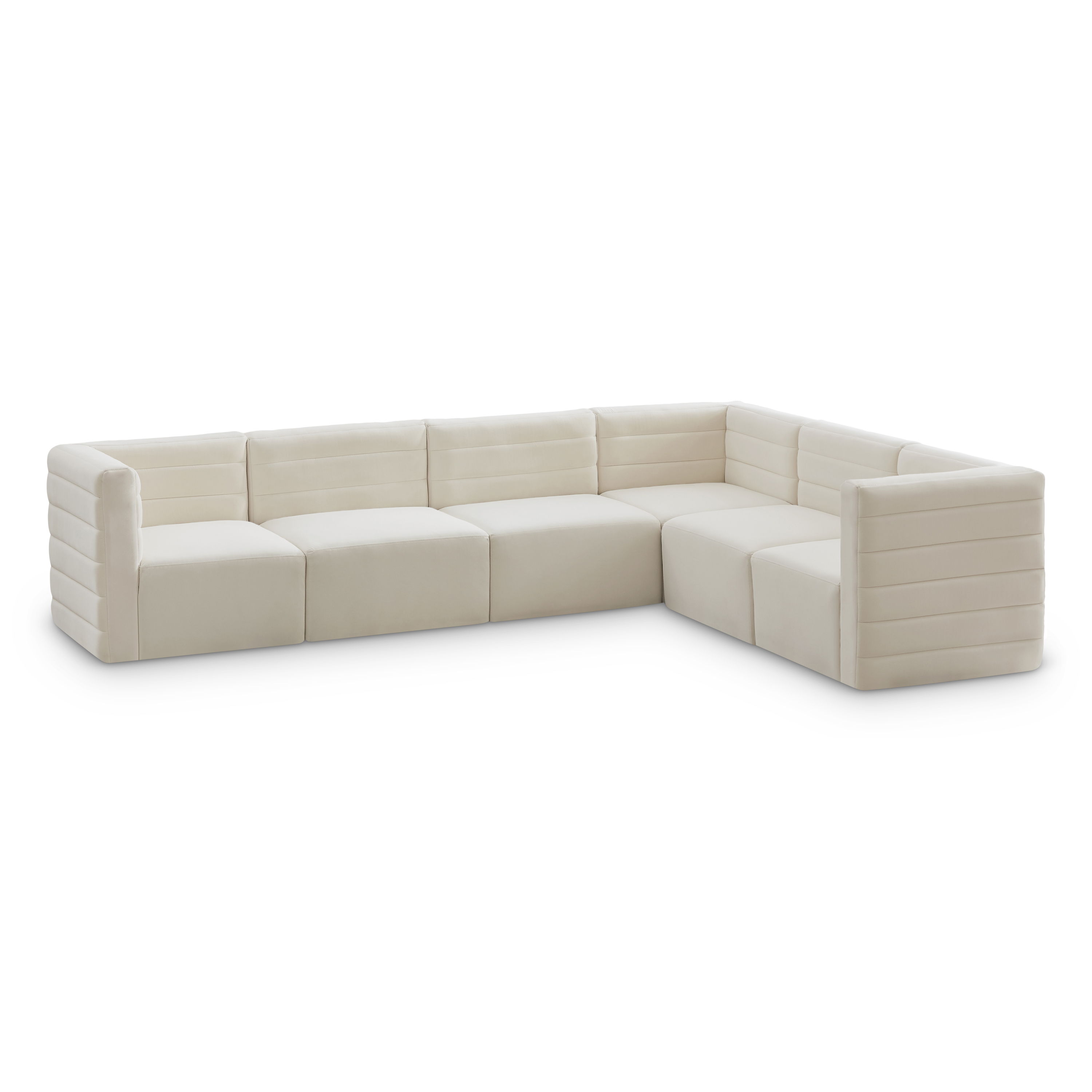 Quincy - 6 Piece Modular Sectional - Cream