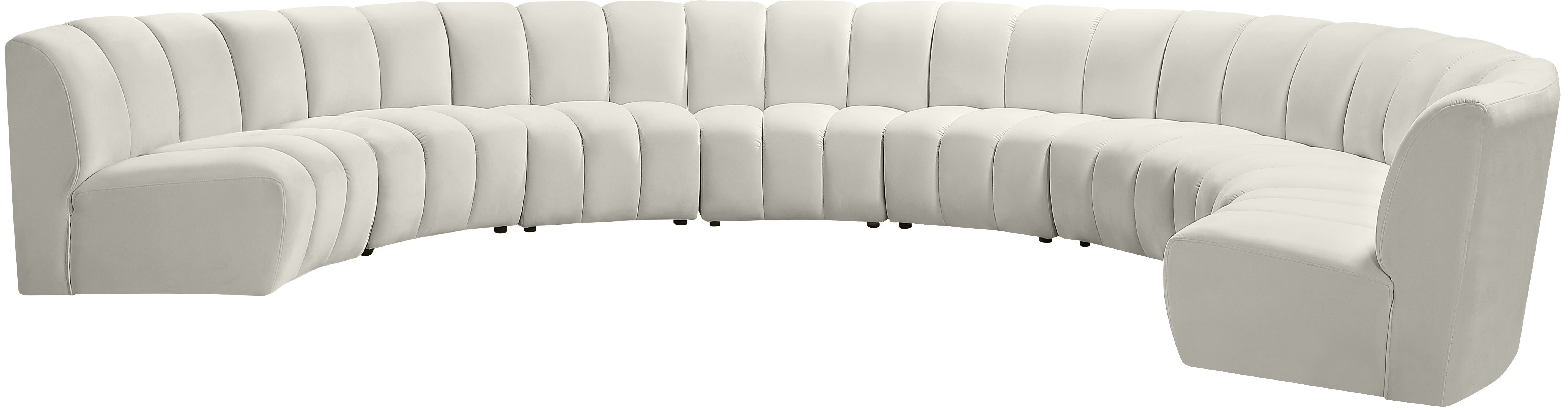 Infinity - 8 Piece Fabric Modular Sectional - Cream