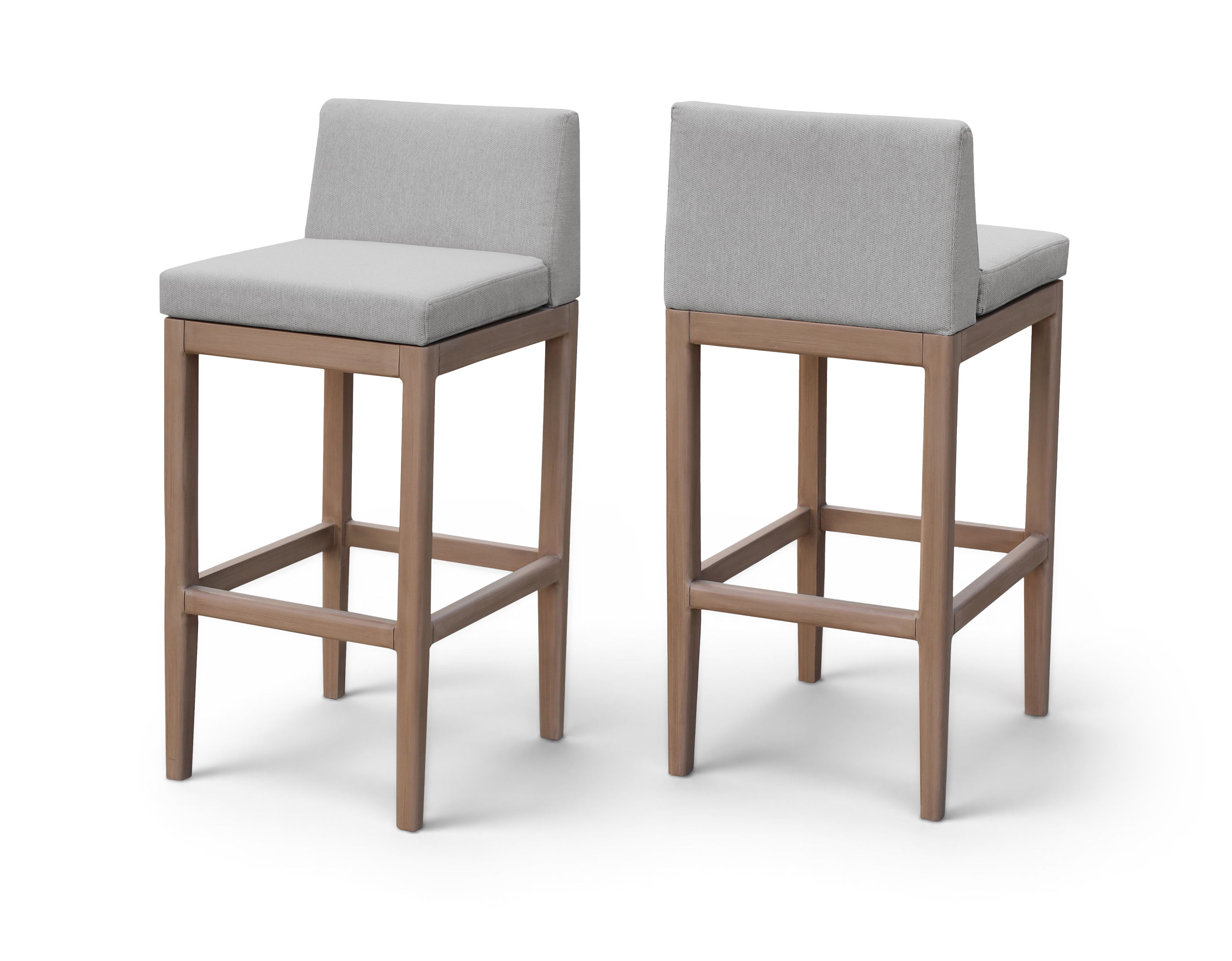 Solace - Olefin Performance Fabric Outdoor Patio Bar Stool - Gray