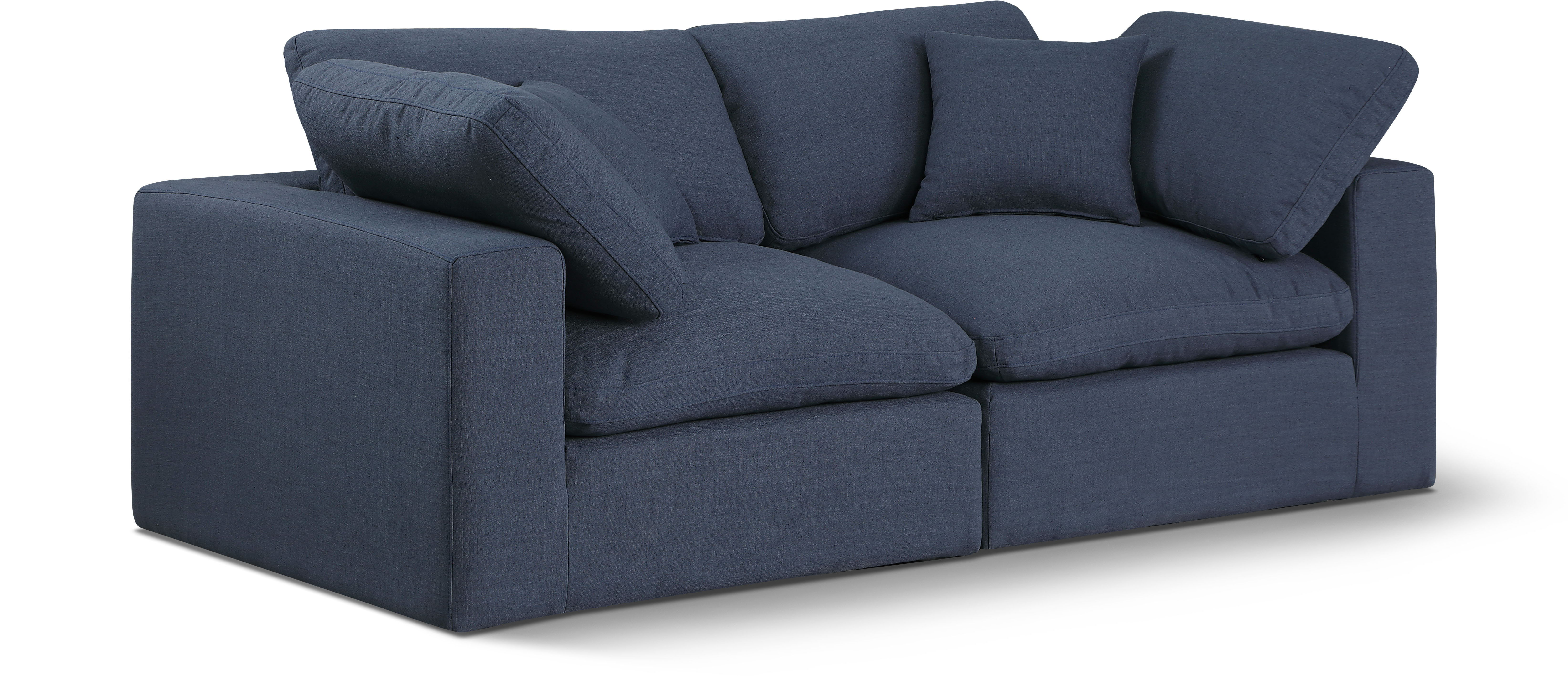 Comfy - Linen Modular Sofa 2 Seats - Navy