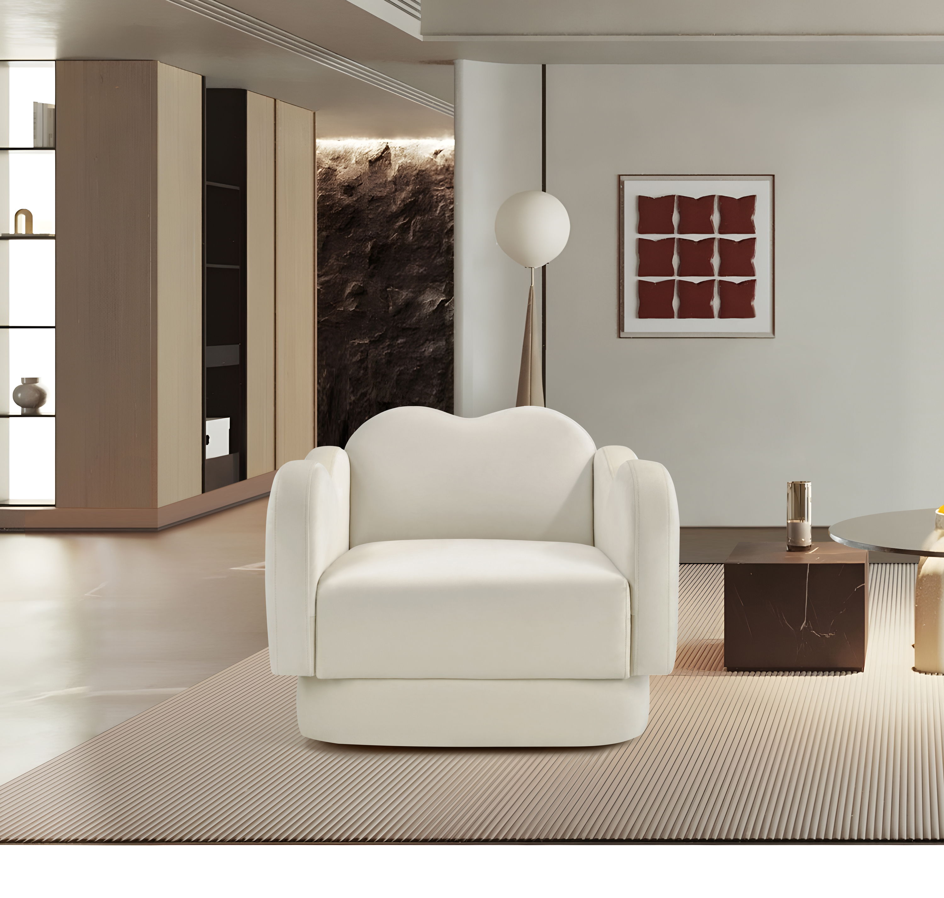 Bloom - Velvet Chair - Cream