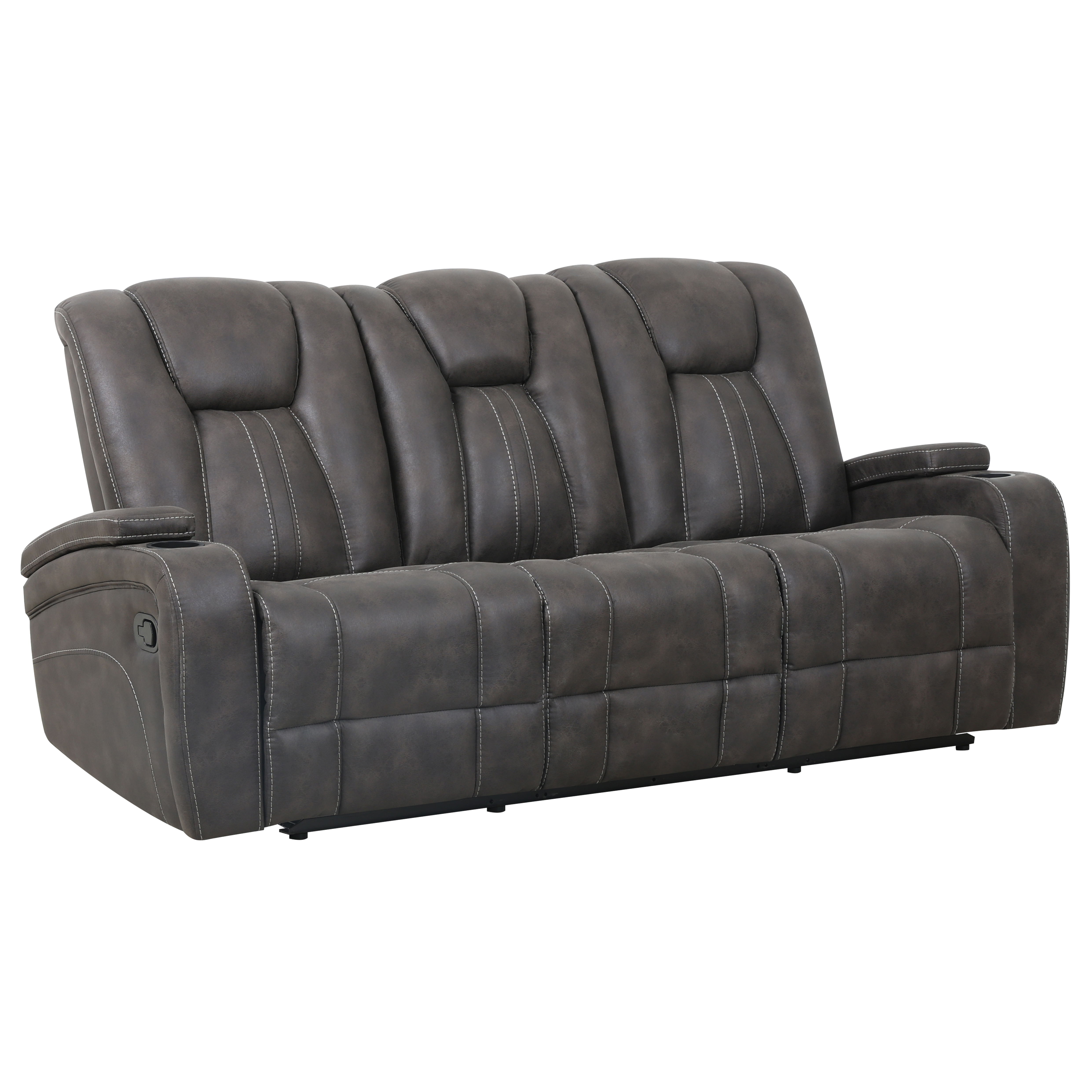 Marlow - 3 Piece Manual Reclining Set - Charcoal