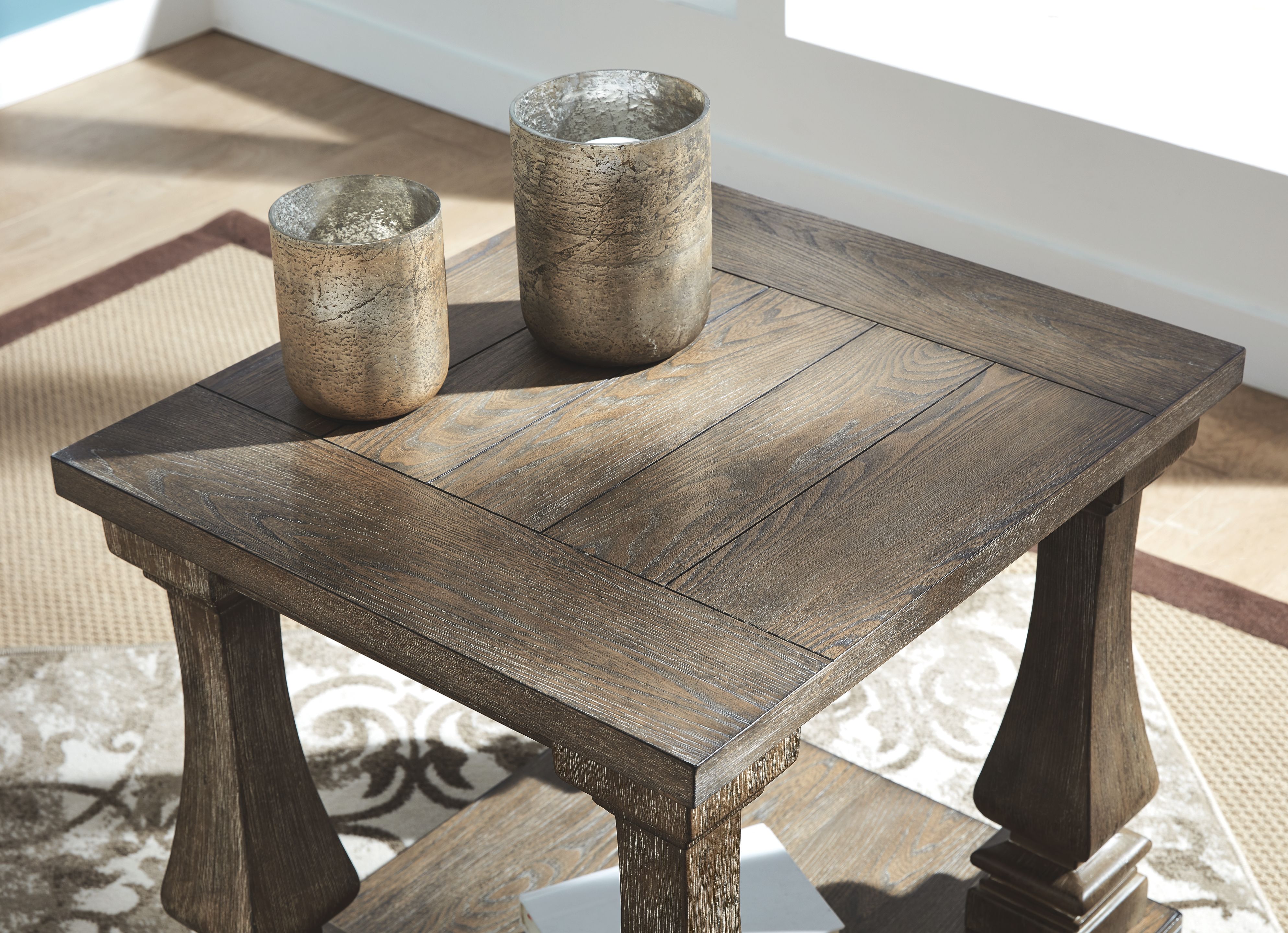 Ashley Furniture Johnelle - Rectangular End Table - Gray - Image 5