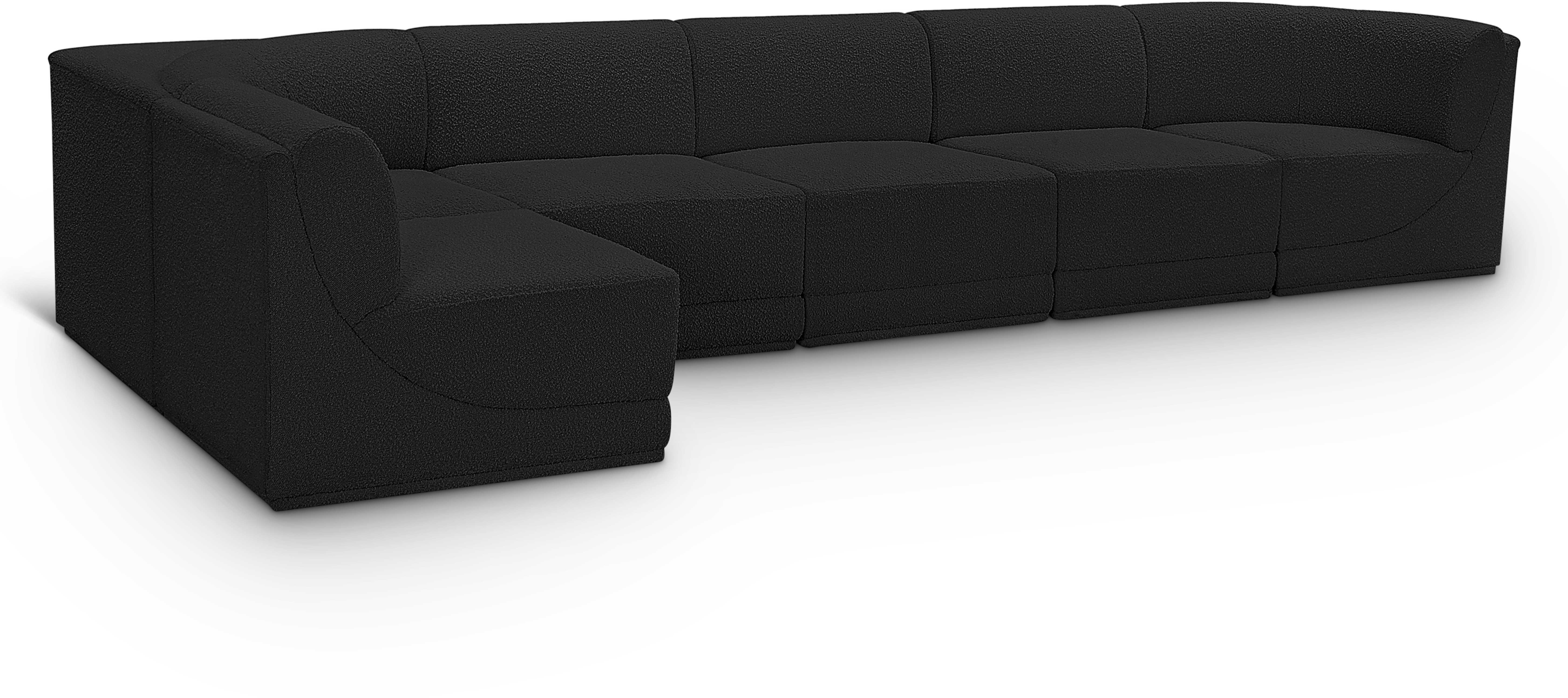 Ollie - 6 Piece Modular Sectional - Black