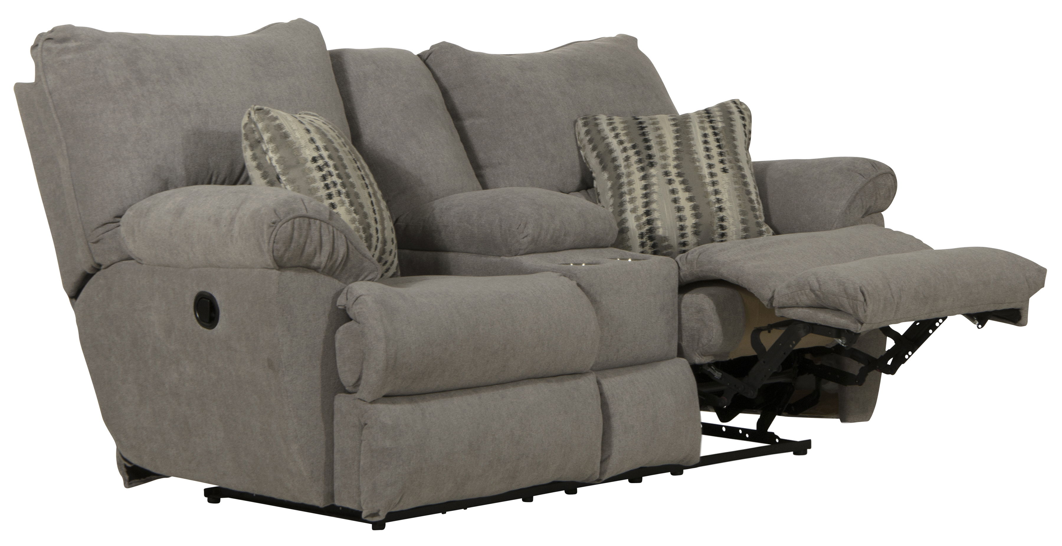 Sadler - Lay Flat Reclining Console Loveseat - Mica