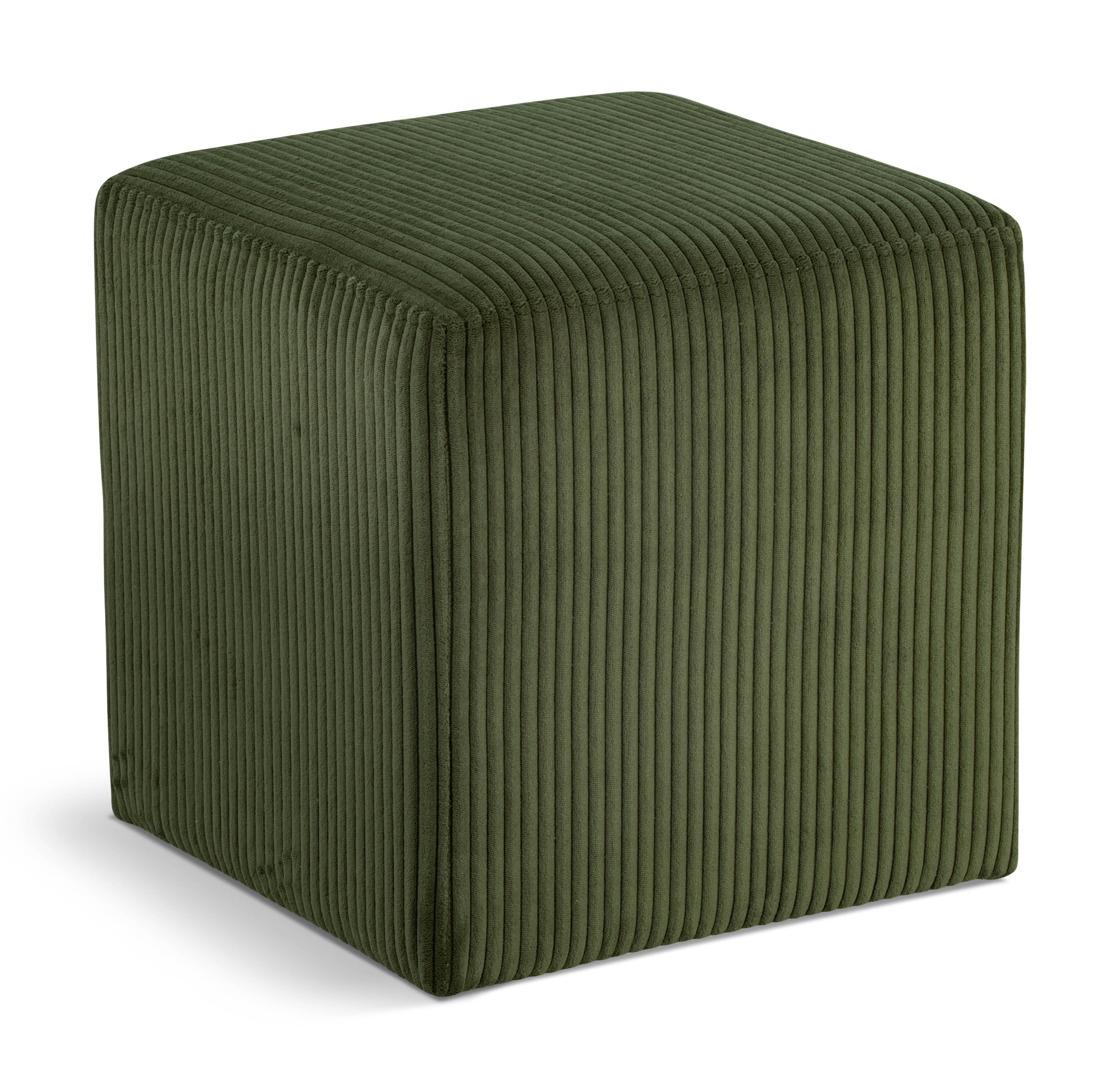 Roy - Microsuede Ottoman / Stool - Green