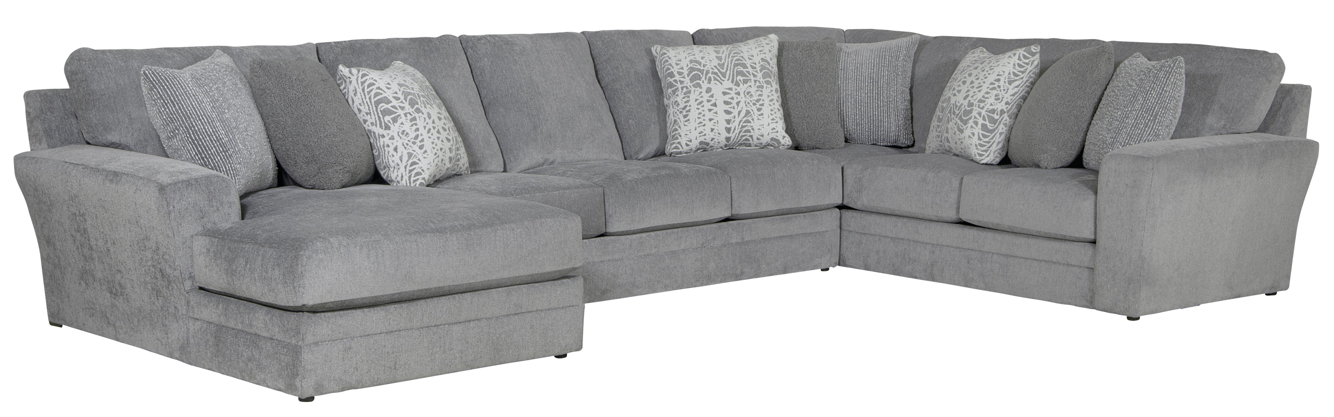Glacier - 3 Piece Sectional With LSF Chaise, Comfort Coil Seating And 9 Included Accent Pillows Image