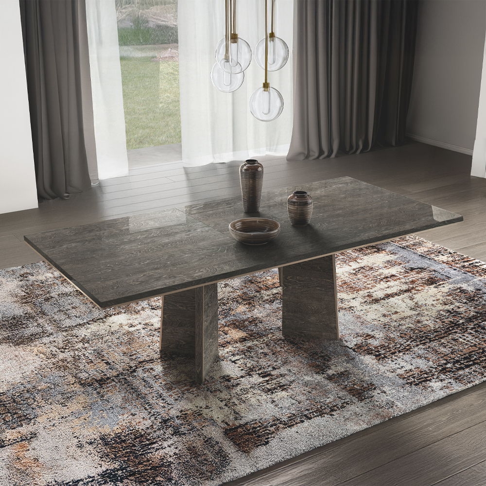 Venezia - Dining Table - Gray, dark gray