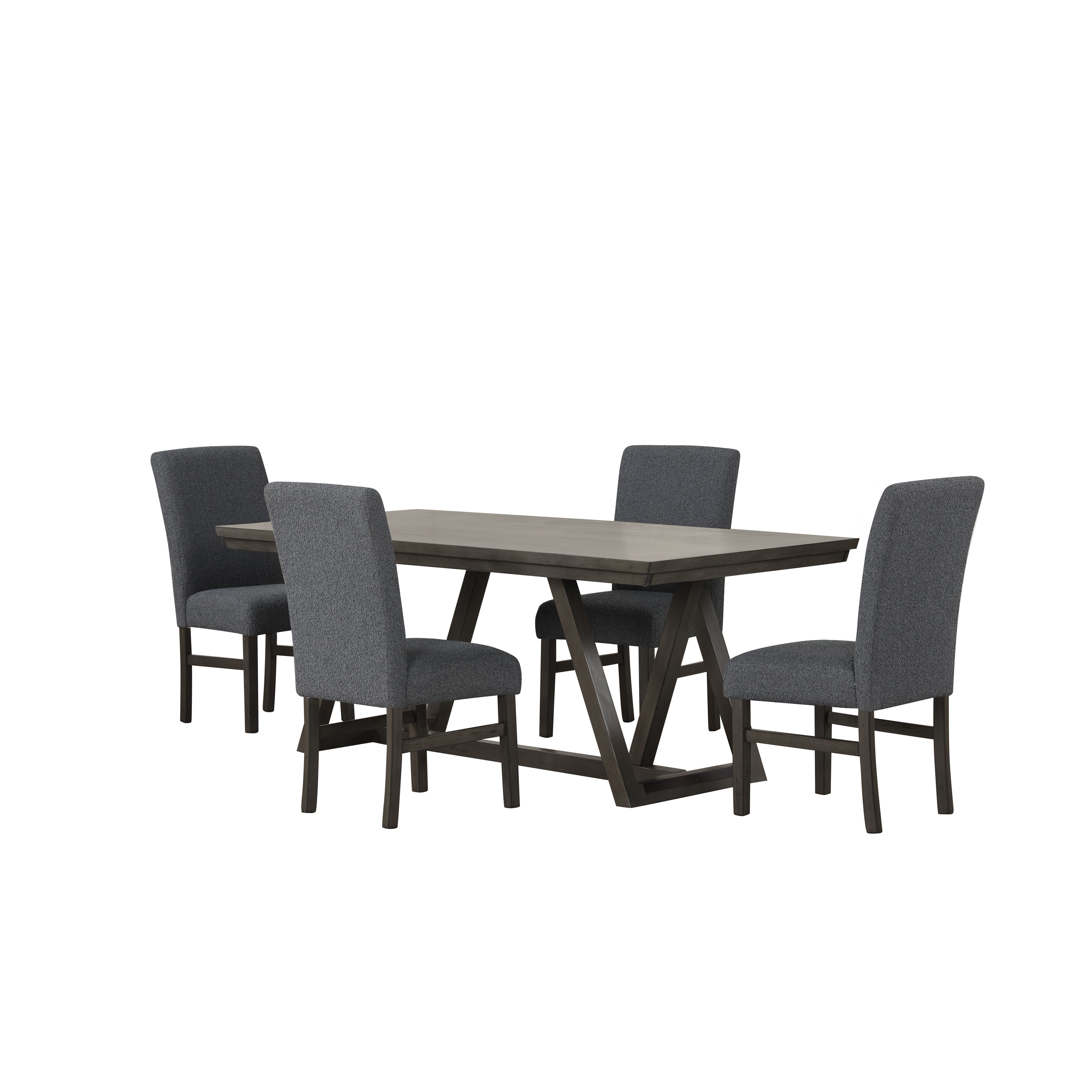 High Line - Dining Table & 4 Chairs - Gray