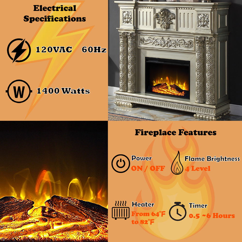 Vendome - Fireplace - Gold Patina, beige, view 3