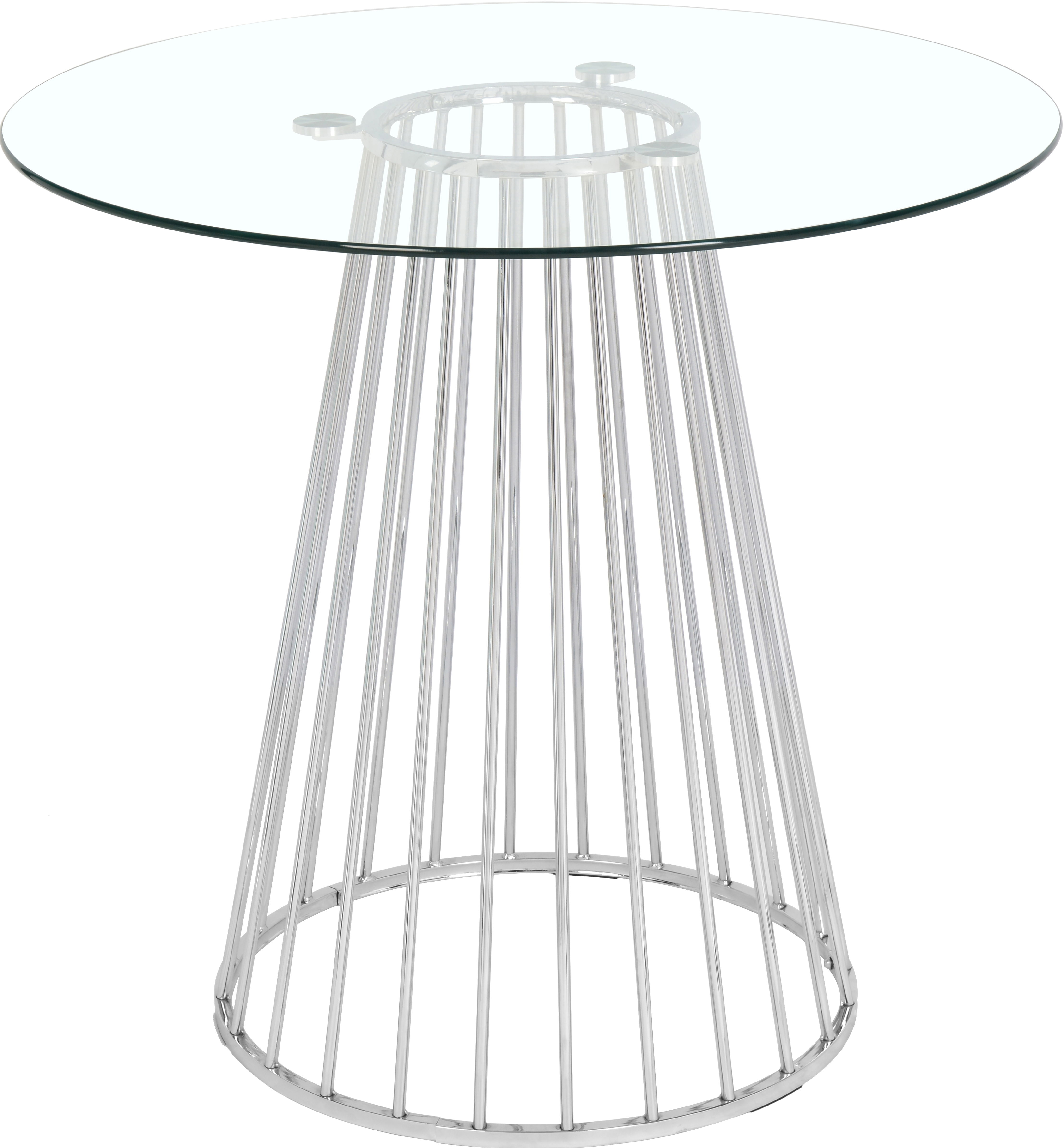 Gio - Metal Counter Height Table - Pearl Silver