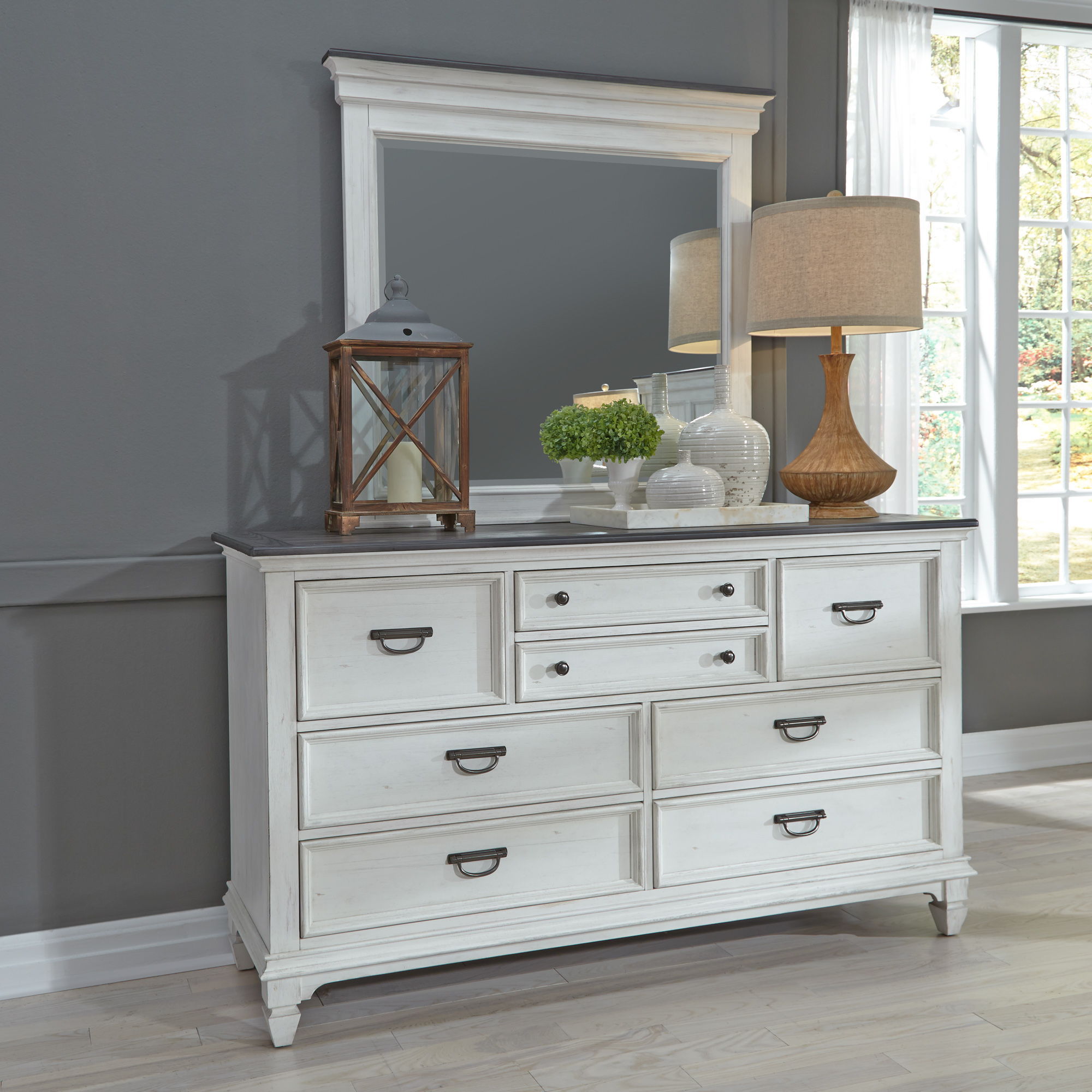Liberty Furniture Allyson Park - Dresser & Mirror - White
