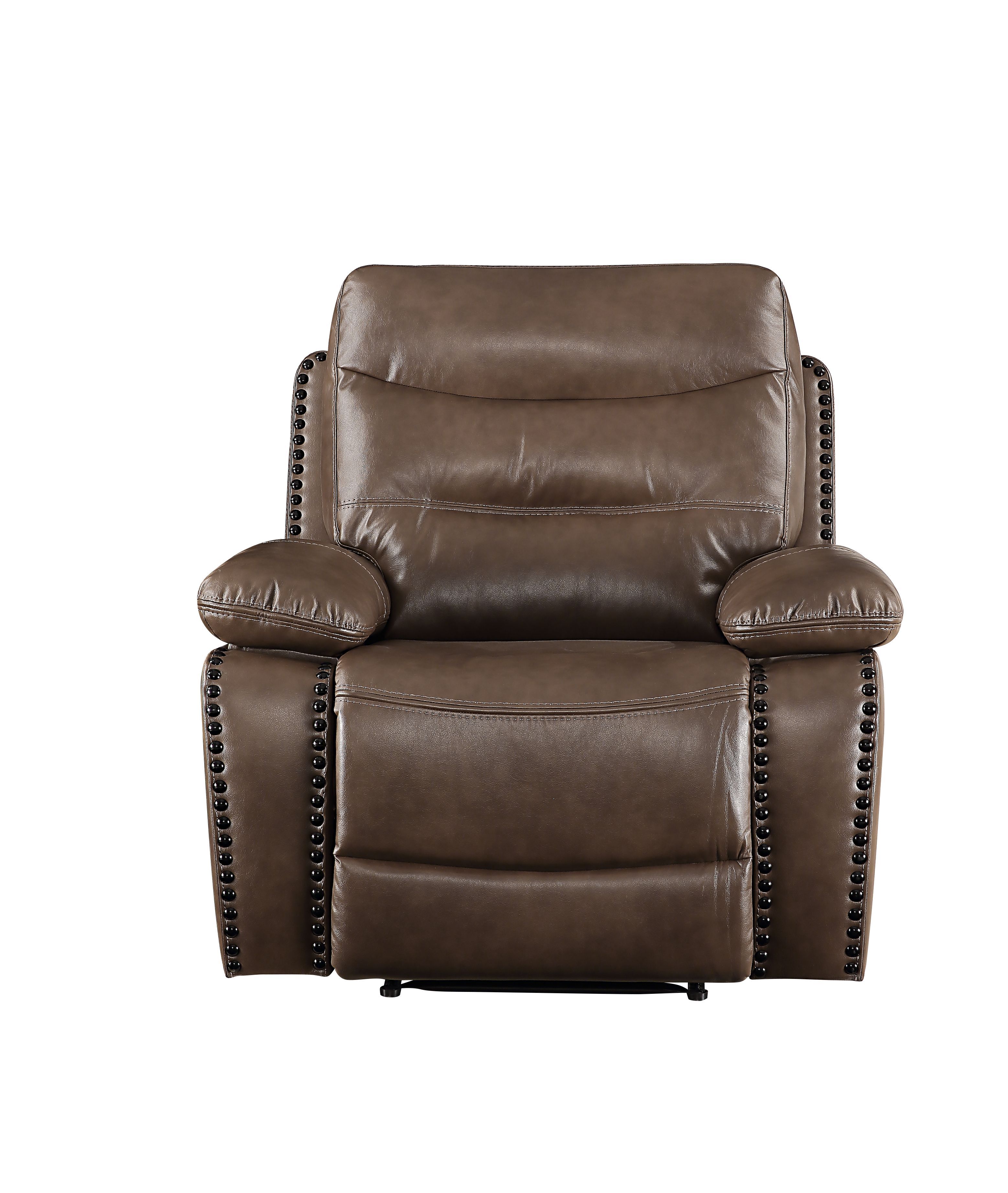 Aashi - Leather Gel Match Recliner Chair - Brown Image