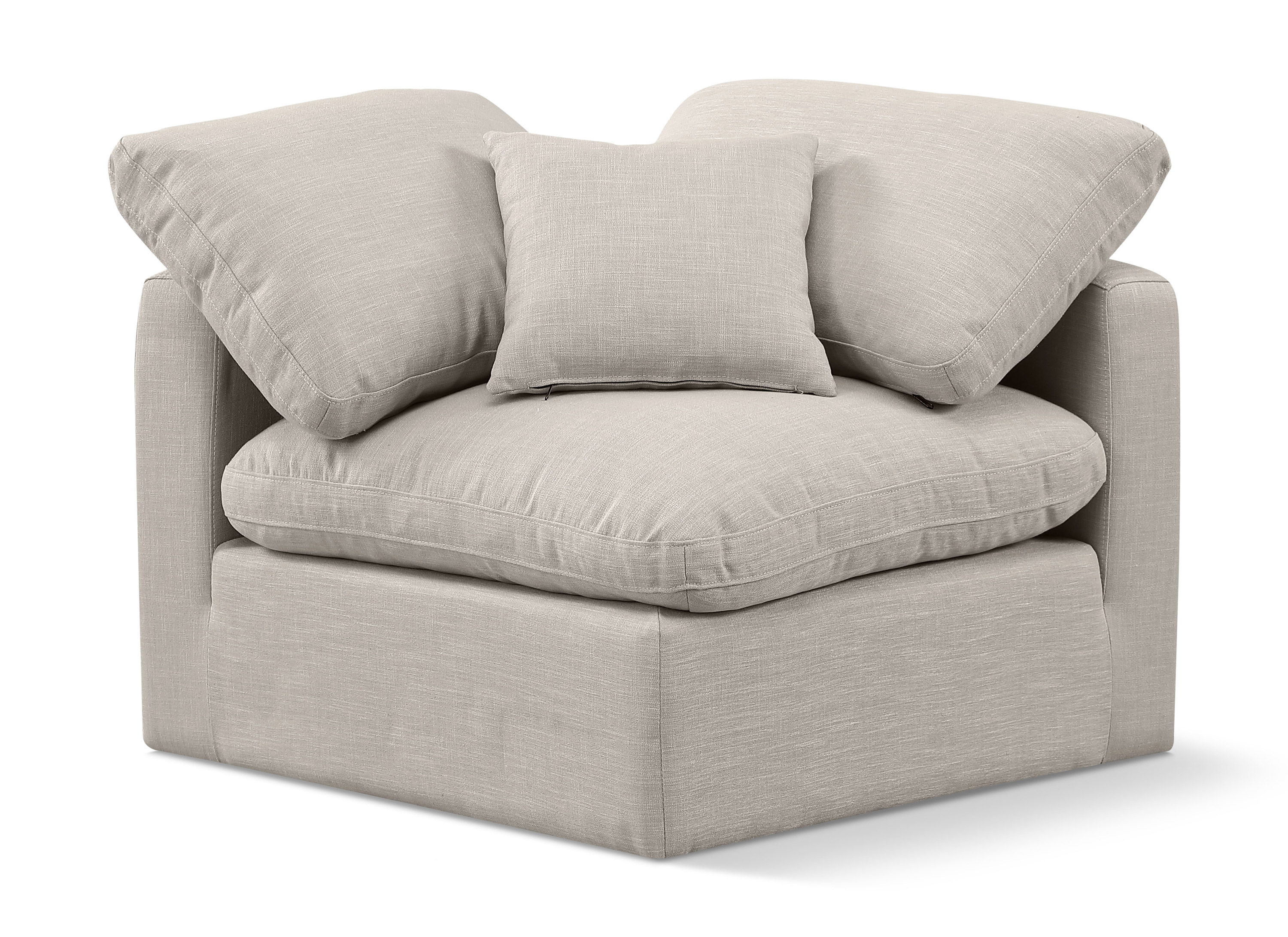 Indulge - Linen Corner Chair - Beige