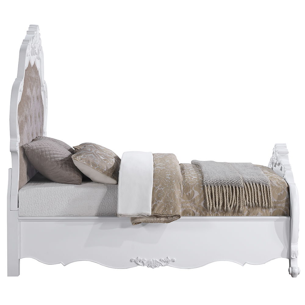 Latisha - Queen Bed - White, dark brown, view 3