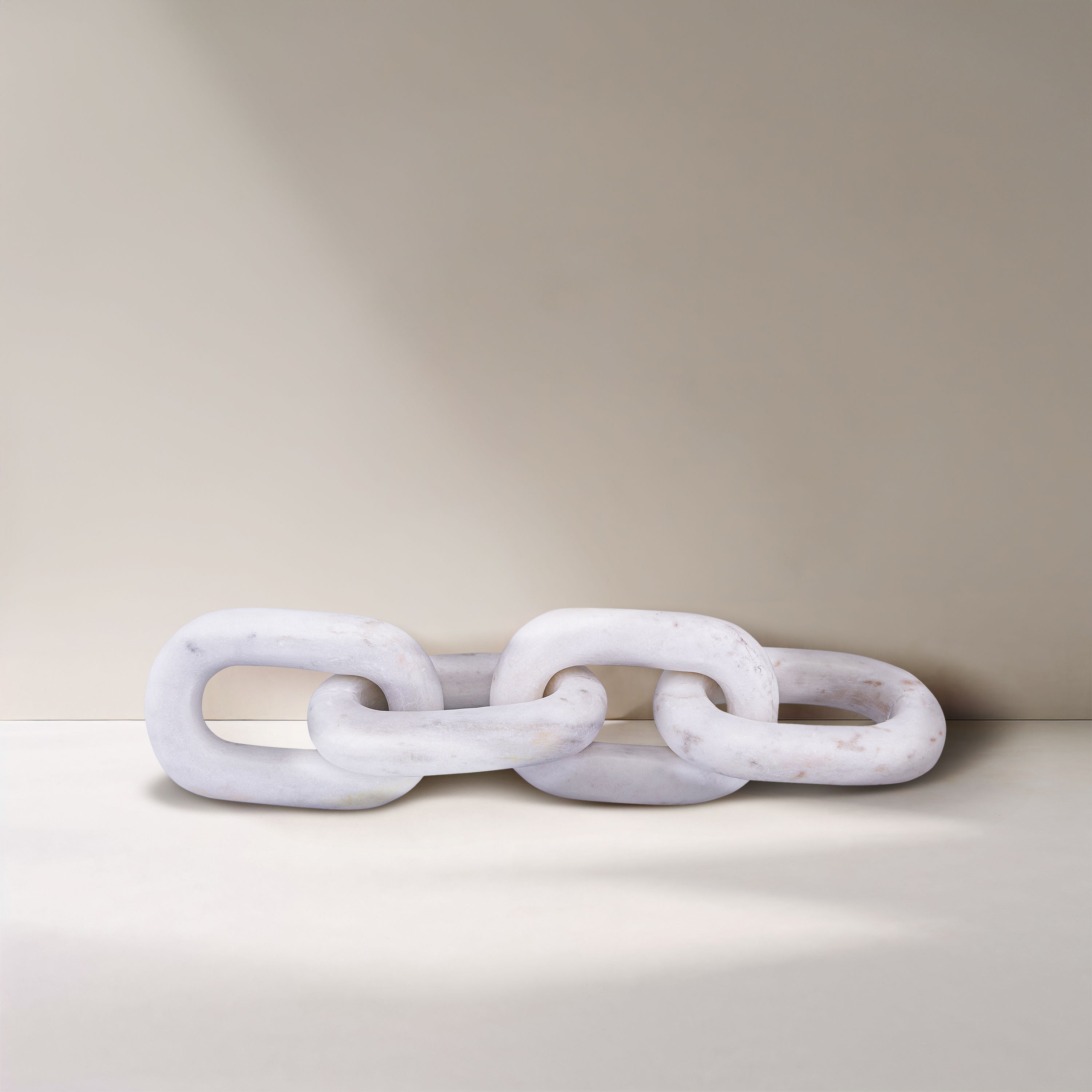 Lynx - Marble Decorative Chain Links - White