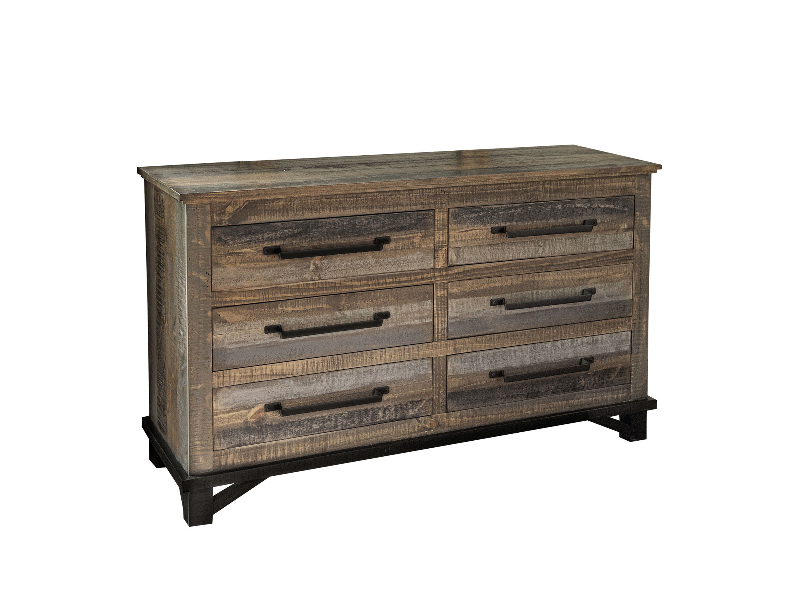 International Furniture Direct Loft Brown - Dresser - Two Tone Gray / Brown