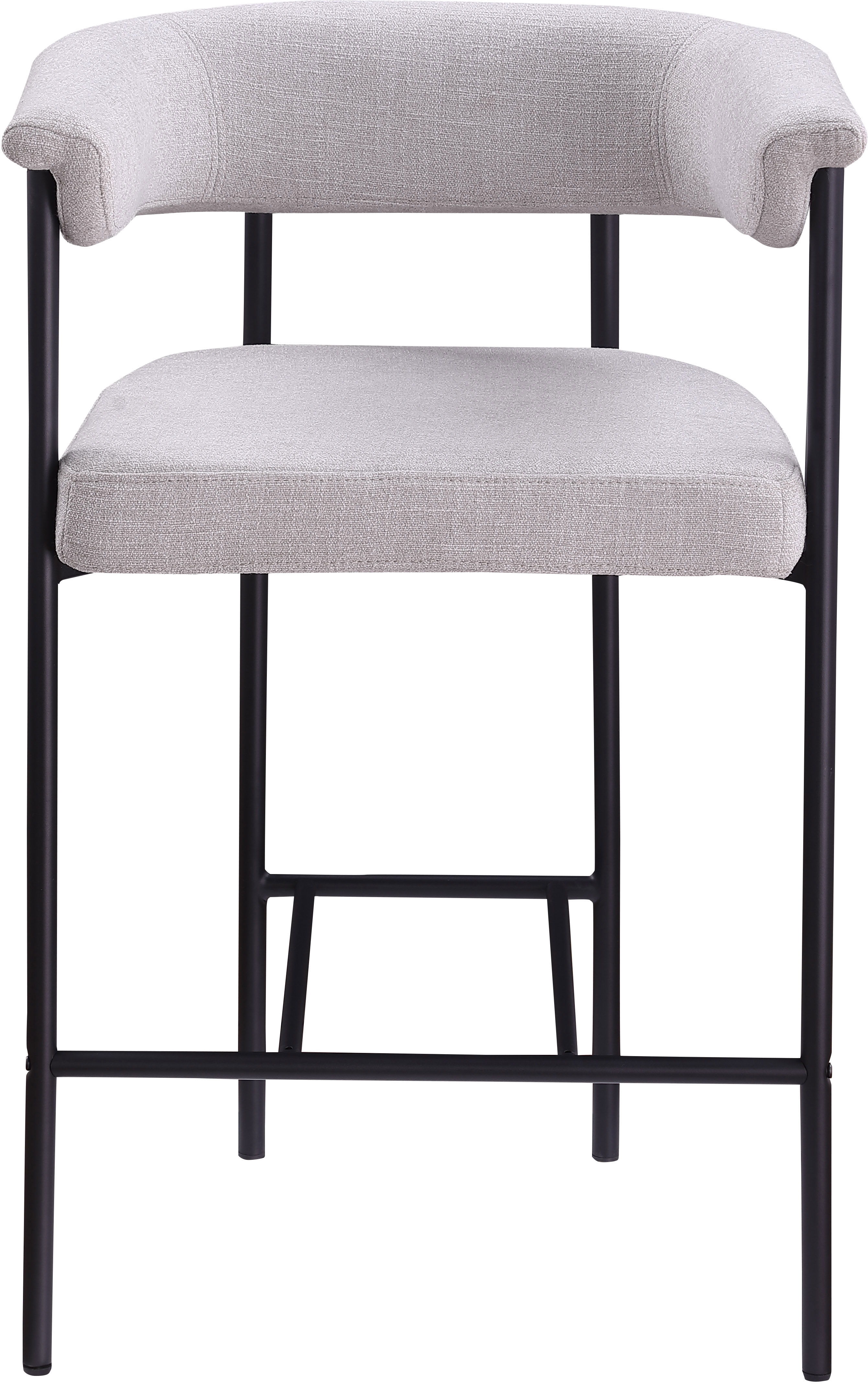Malin - Linen Counter Stool (Set of 2) - Gray
