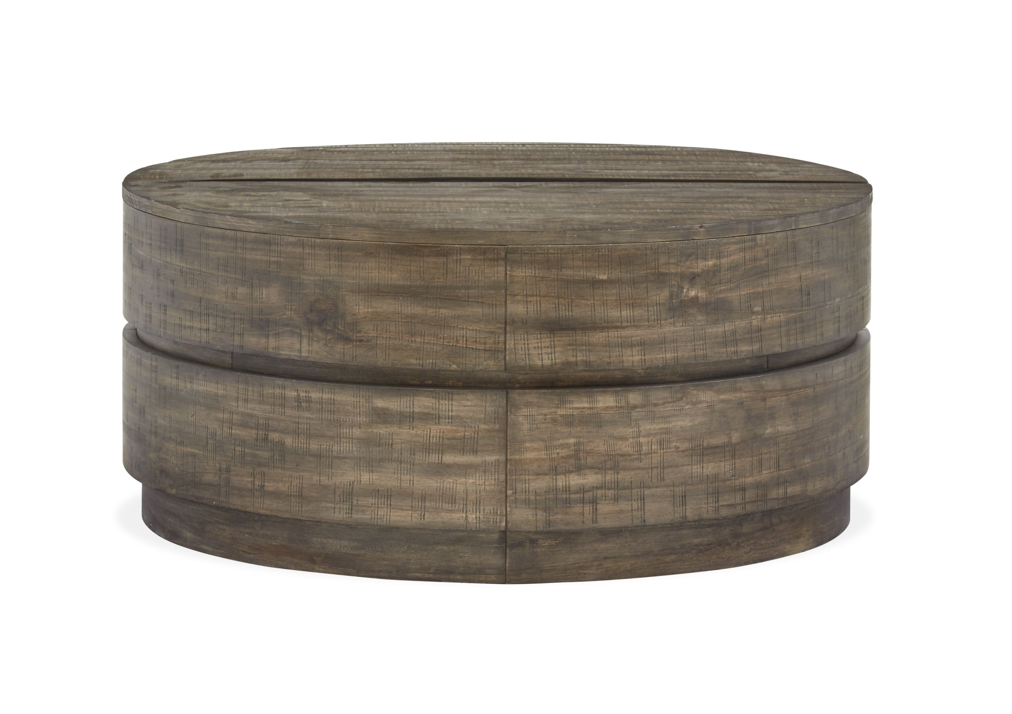 Baisden - Round Lift Top Cocktail Table With Casters - Tobacco Image