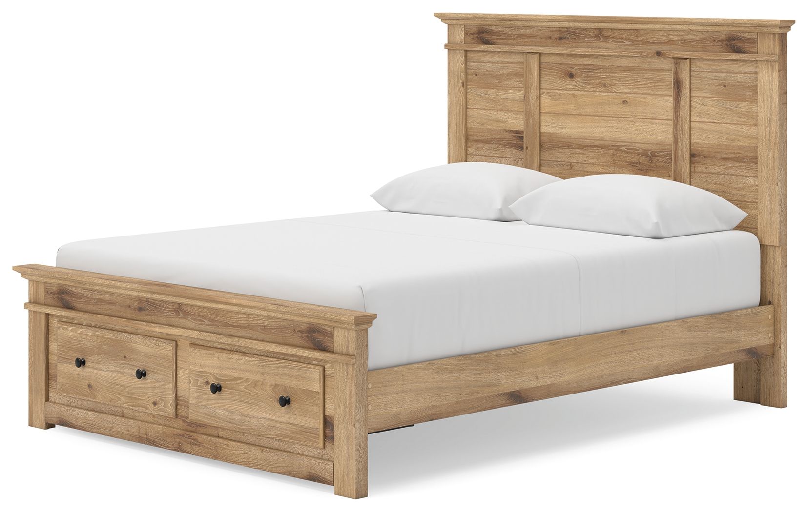 Ashley Furniture Makidern - Queen Panel Storage Bed With Under Bed Storage Unit And Storage Footboard - Tan - Image 4