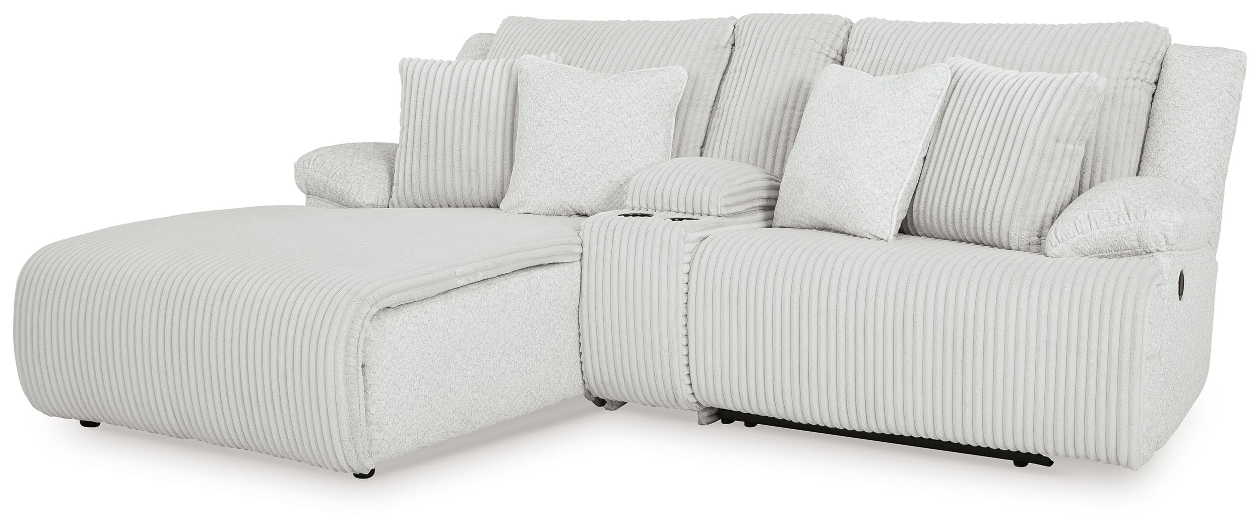 Ashley Top Tier - Alloy - 3-Piece Reclining Sectional Sofa With Laf Chaise