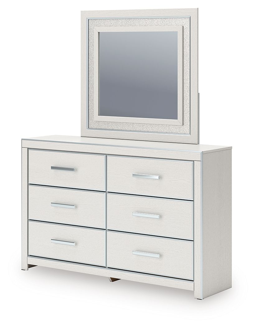 Ashley Furniture Zuraleus - Dresser And Mirror - White - Image 7