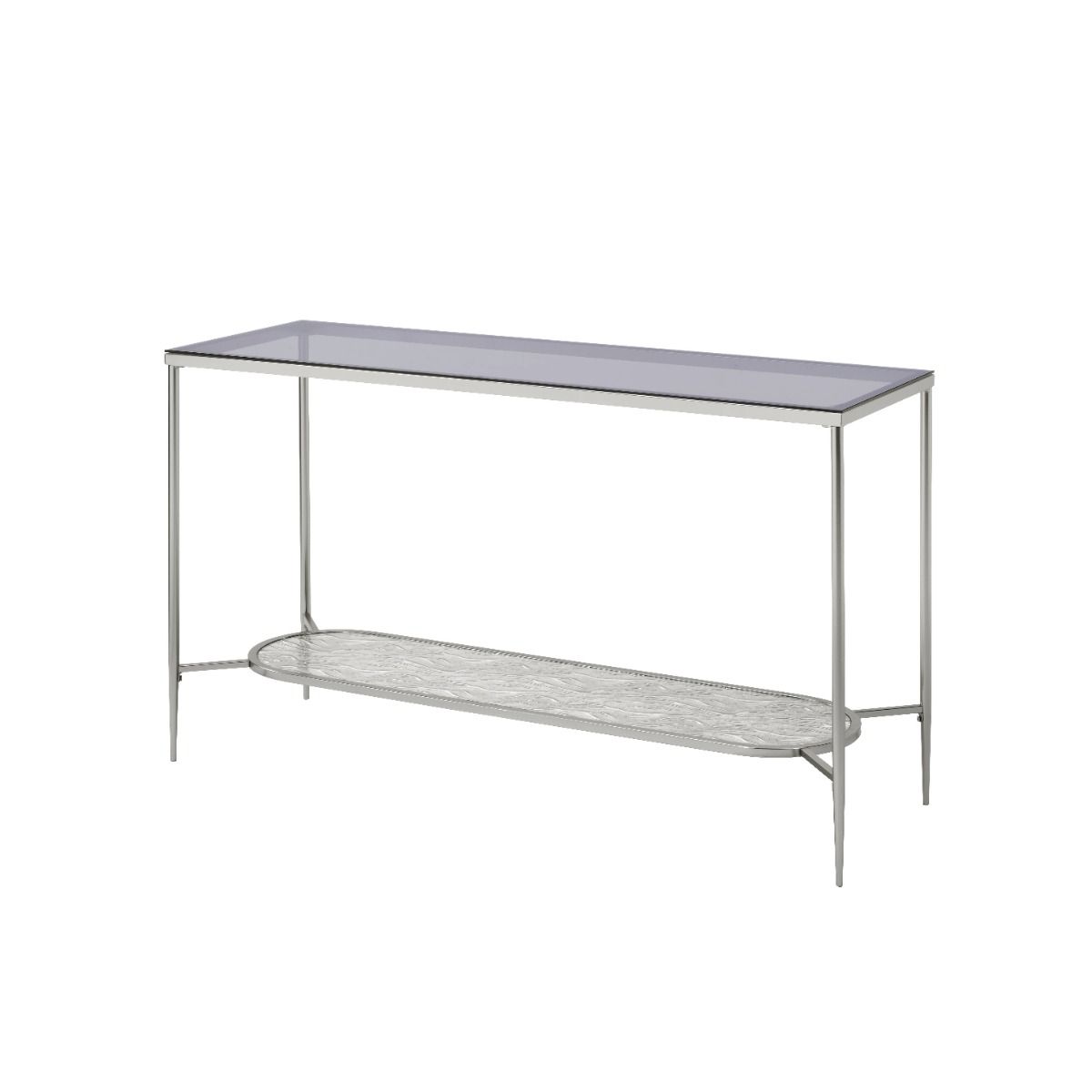Adelrik - Sofa Table - Glass & Chrome, silver, view 2