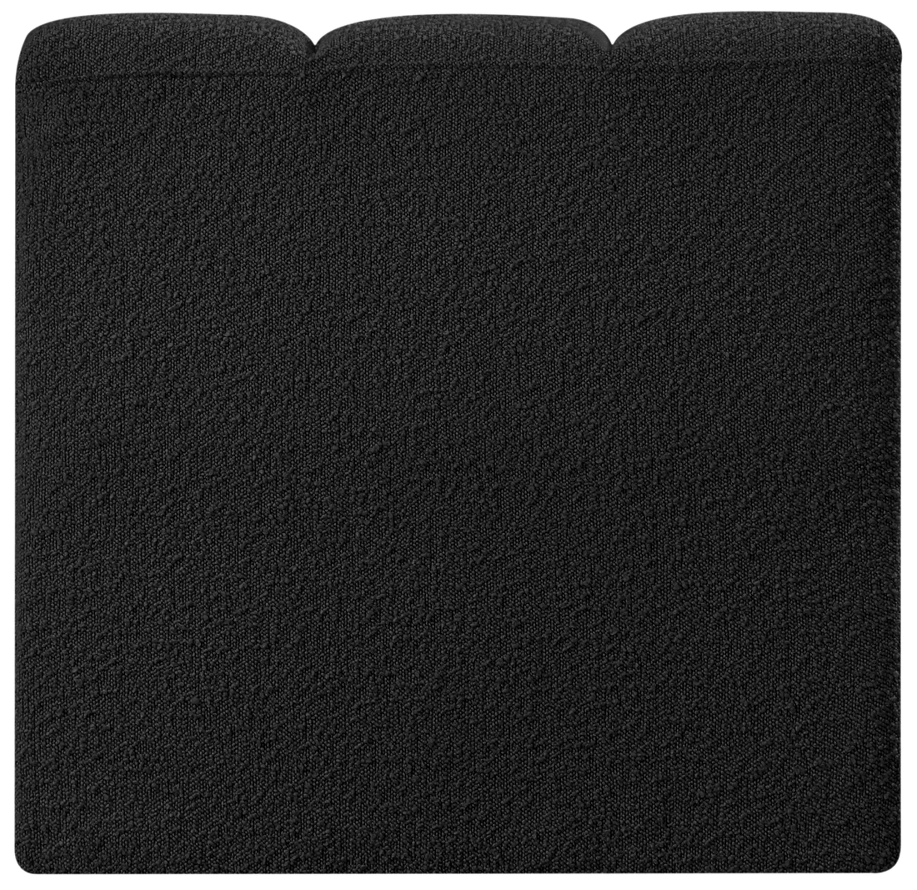 Arc - Boucle Fabric Straight Chair - Black