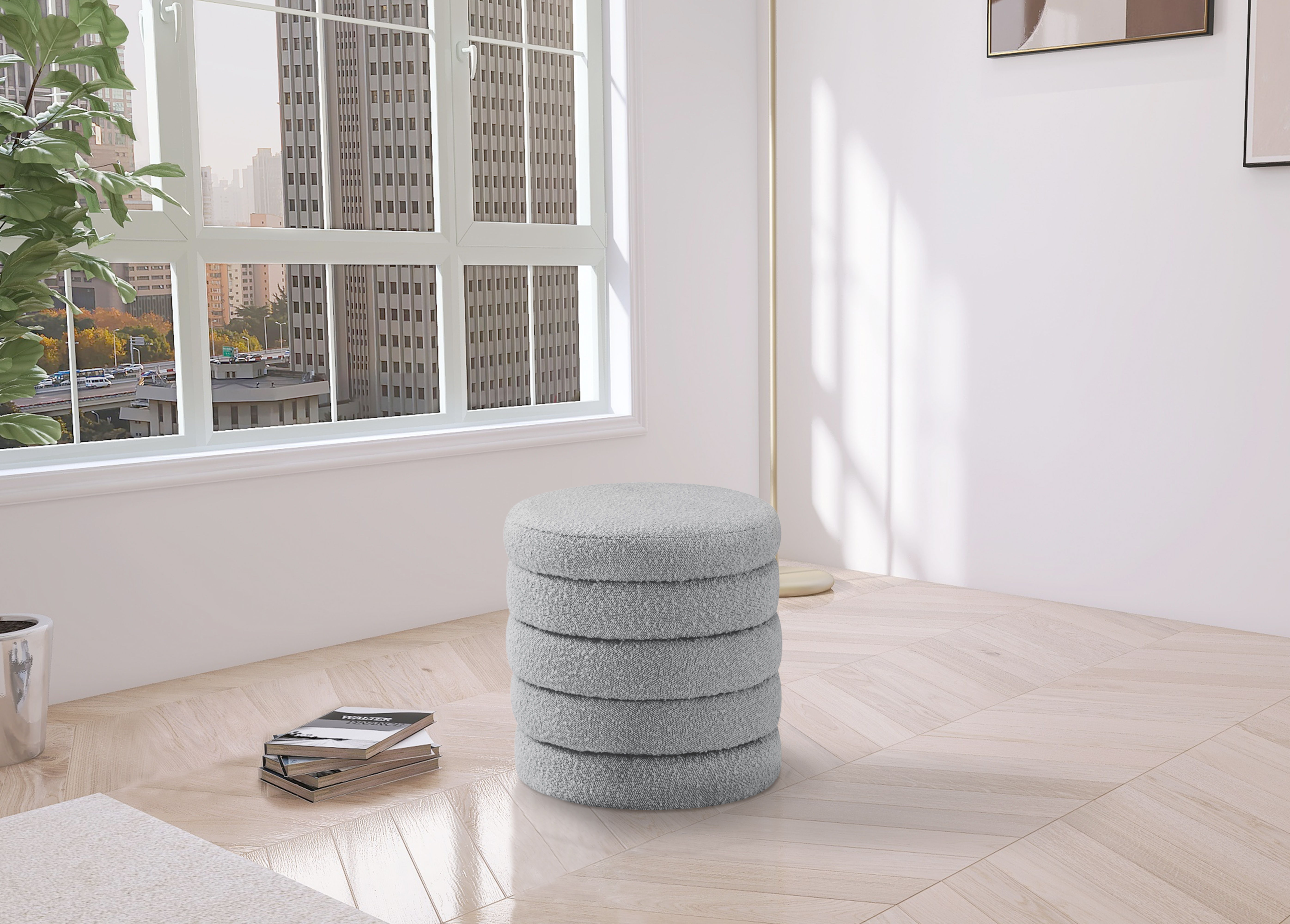 Aphia - Ottoman / Stool - Gray