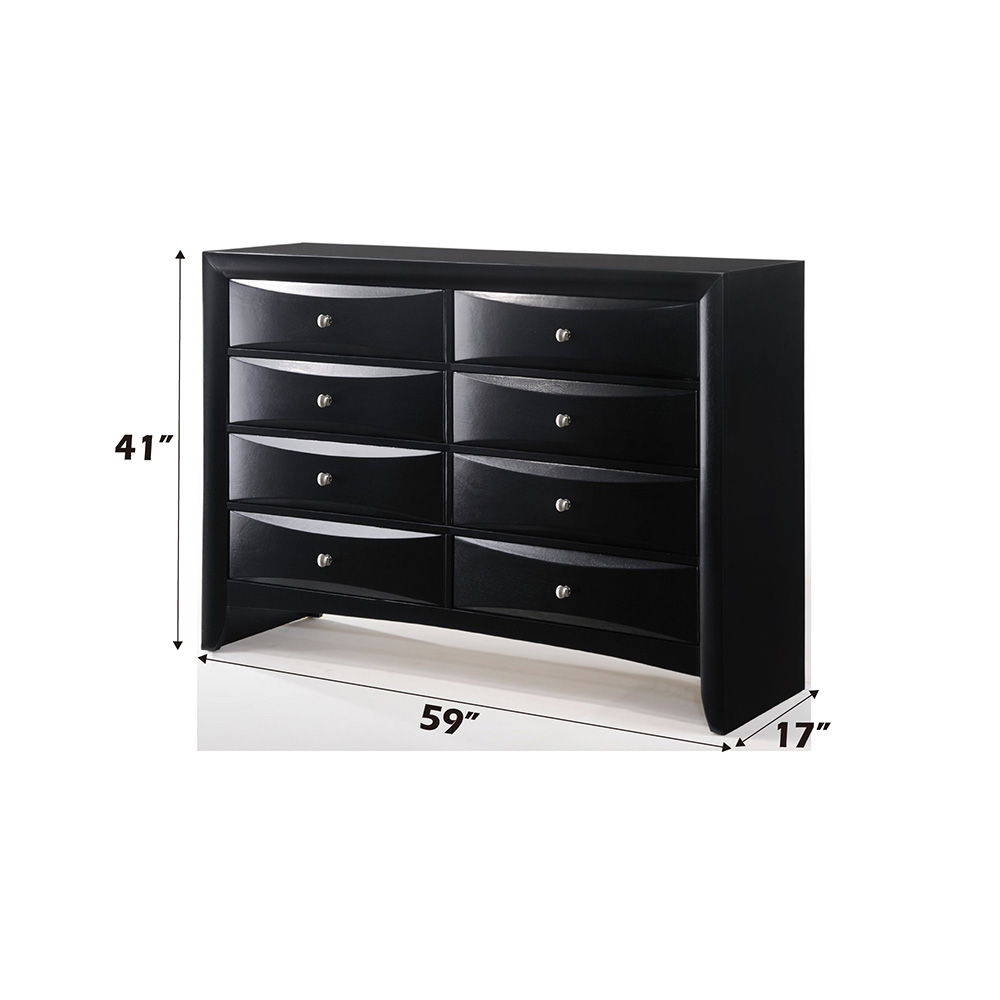 Ireland - 59" Dresser - Black, black, view 7