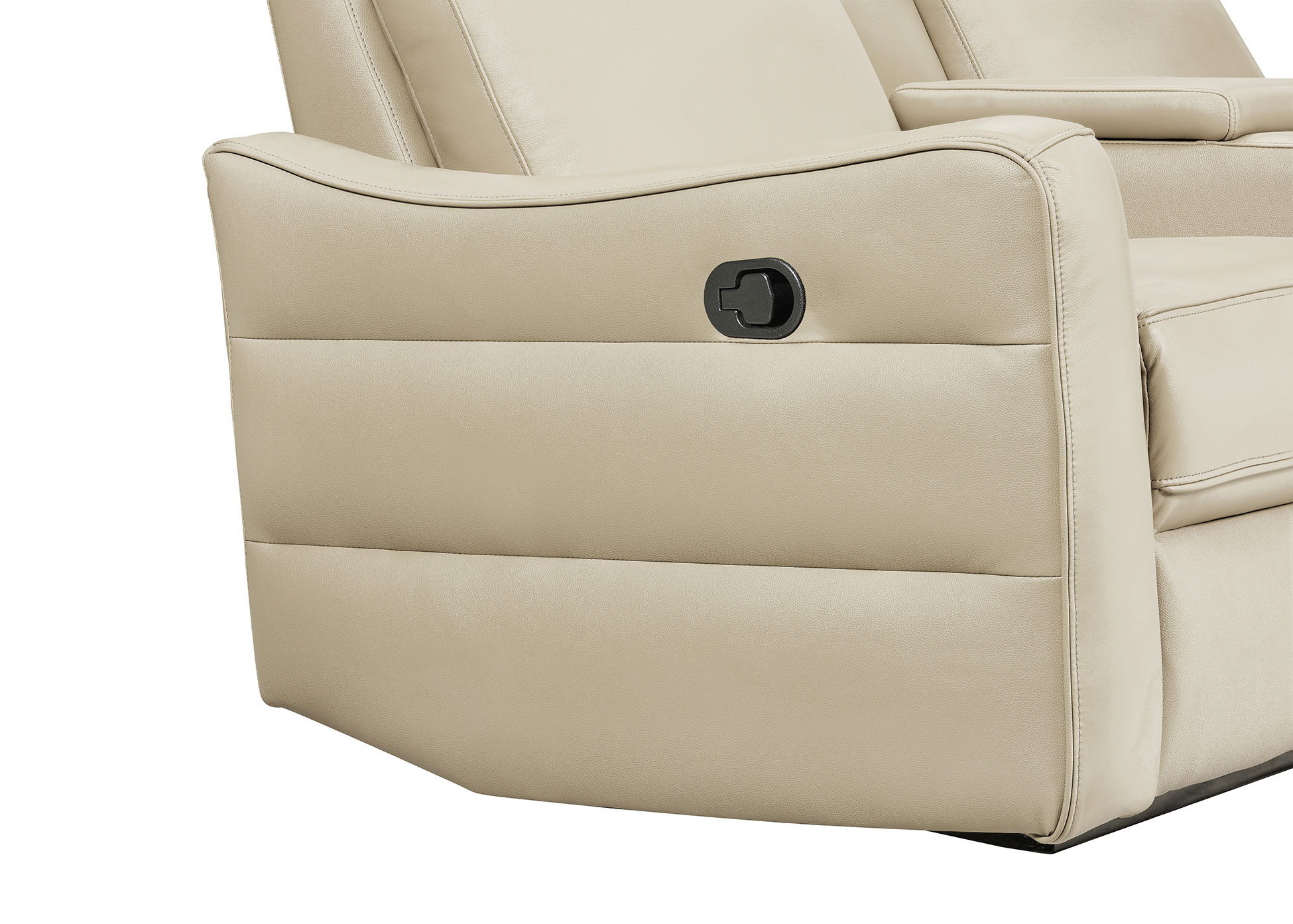 3517 - Sofa With Manual Recliners - Cream