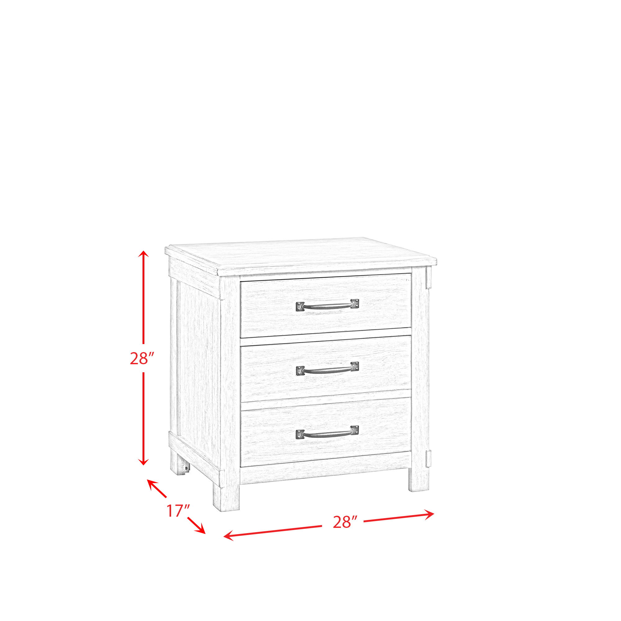 Scott - Queen Platform Storage 4 Piece Bedroom Set With 2 Nightstands & Dresser - White