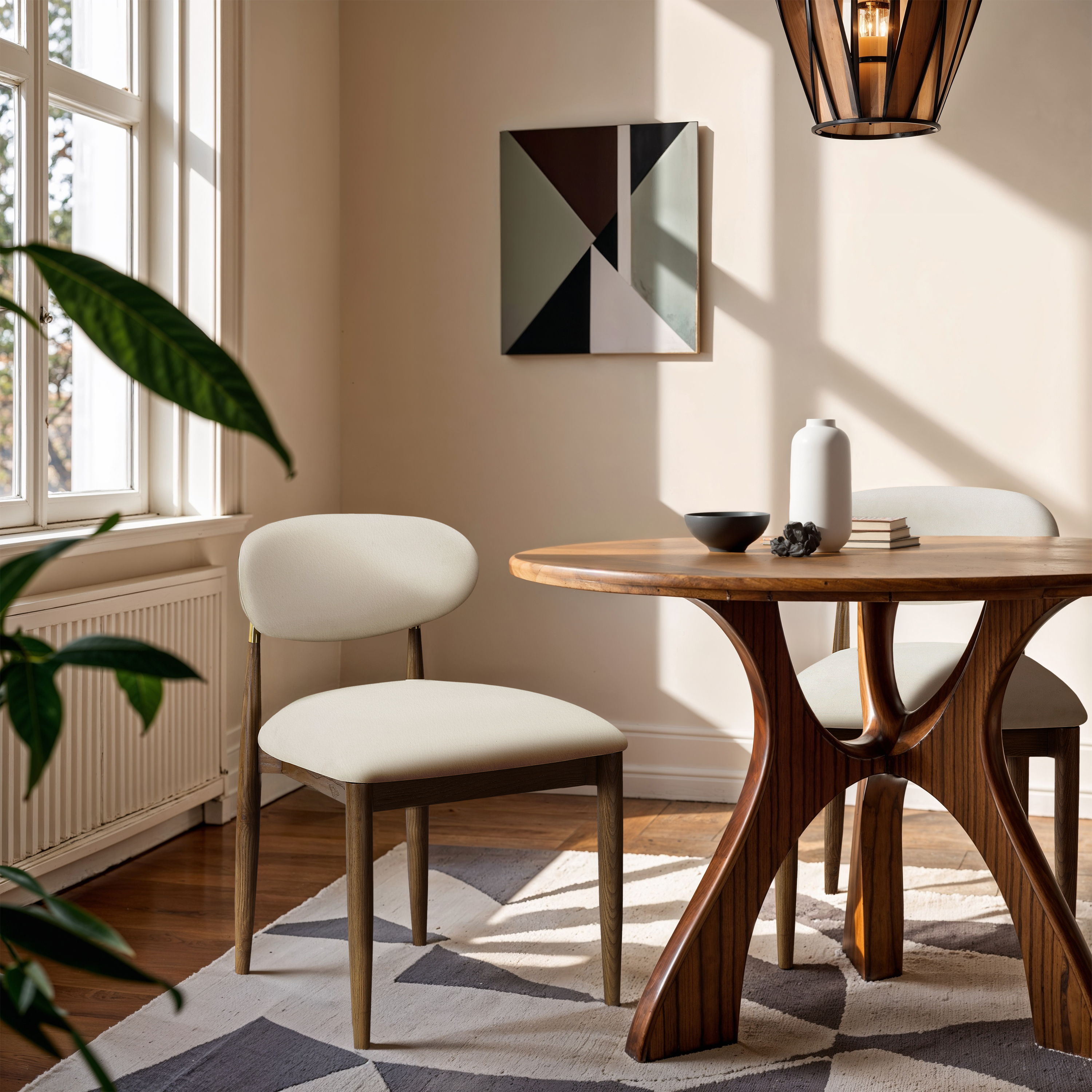 Riccio - Upholstered Dining Side Chair (Set of 2) - Cream