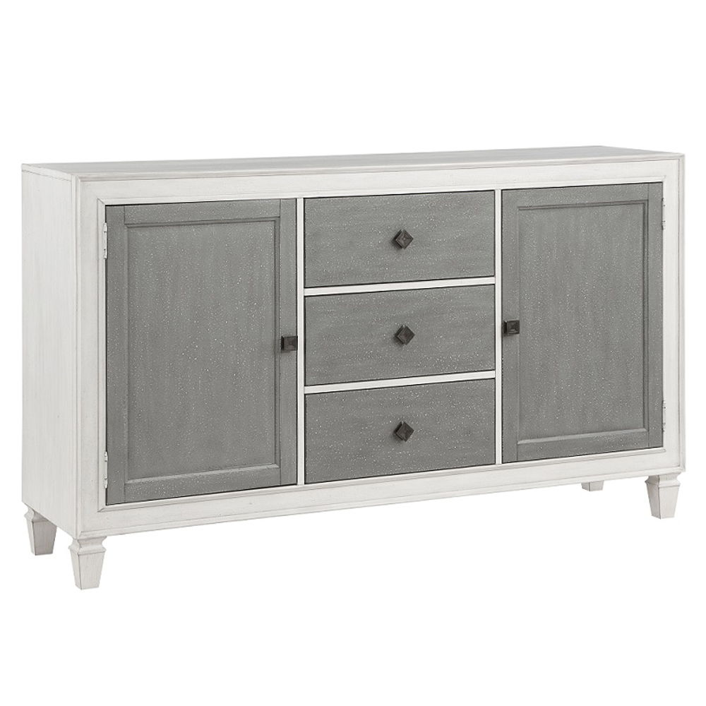 Katia - Server - Rustic Gray & Weathered White, white