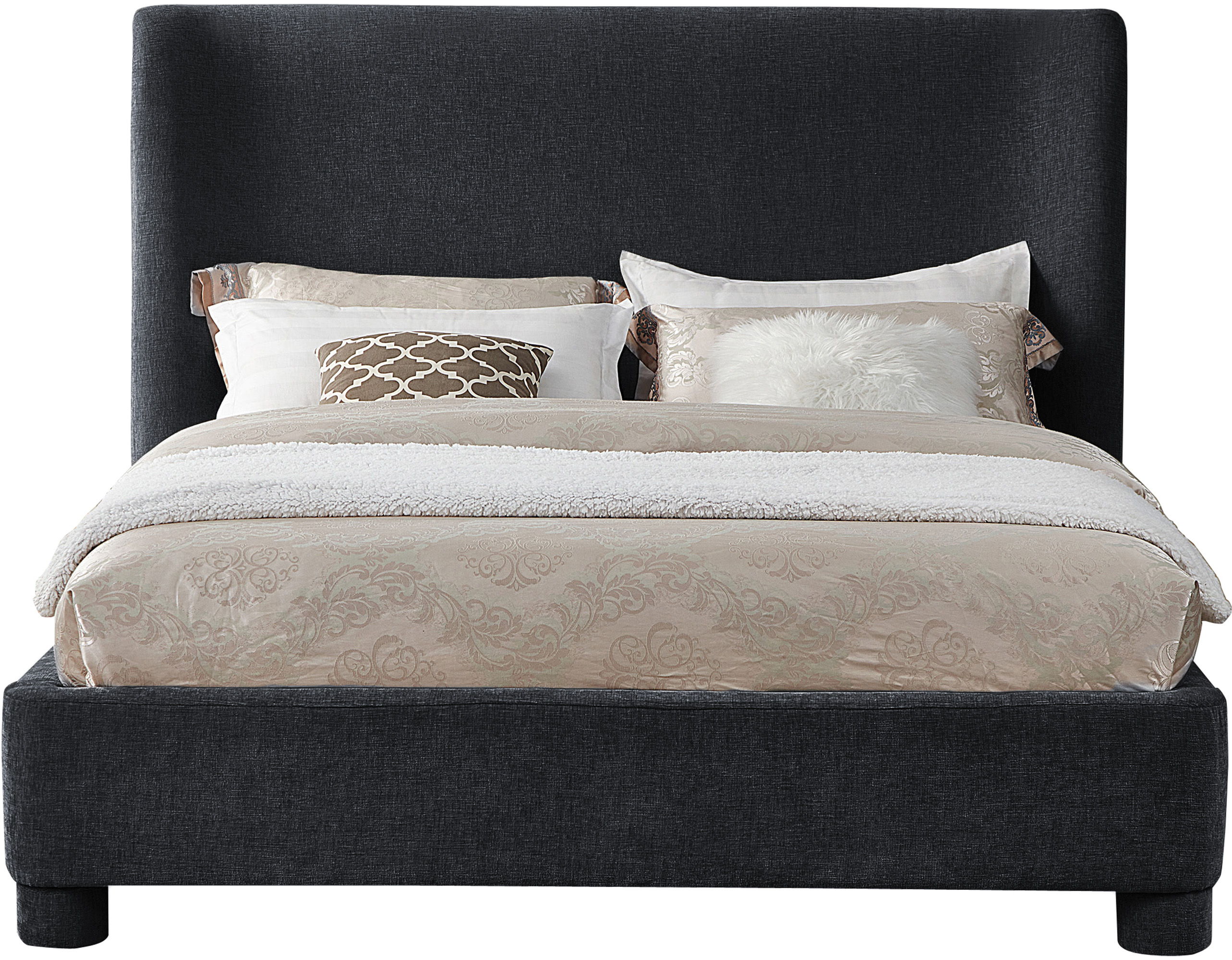 Penny - Chenille Fabric Full Bed - Black