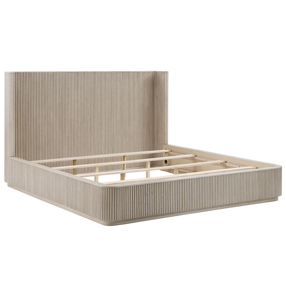 Leanna - Queen Bed - Light Oak, light brown, view 2
