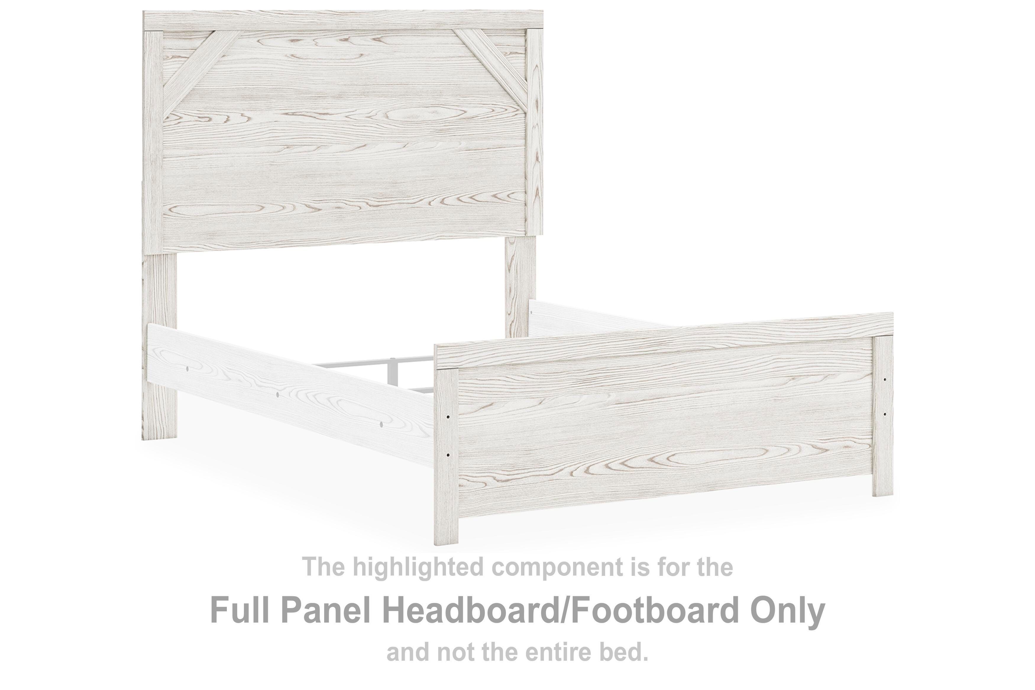 Gerridan – Full Panel Headboard/Footboard – White / Gray