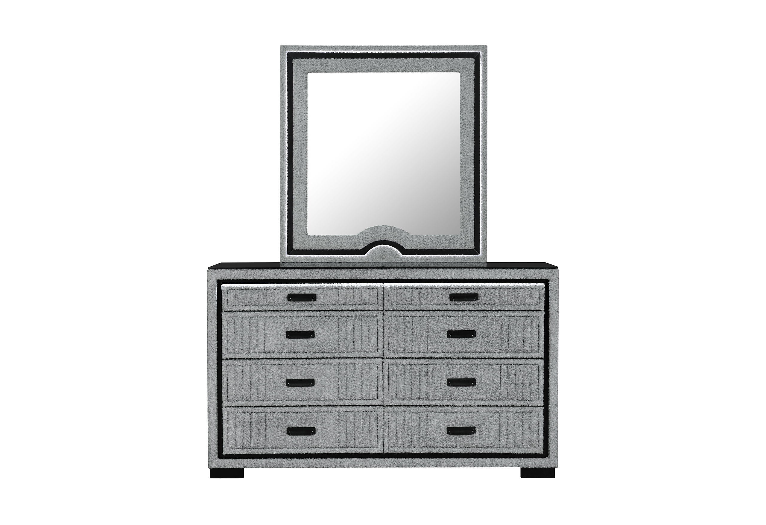 Isabella - Mirror With LED - Gray