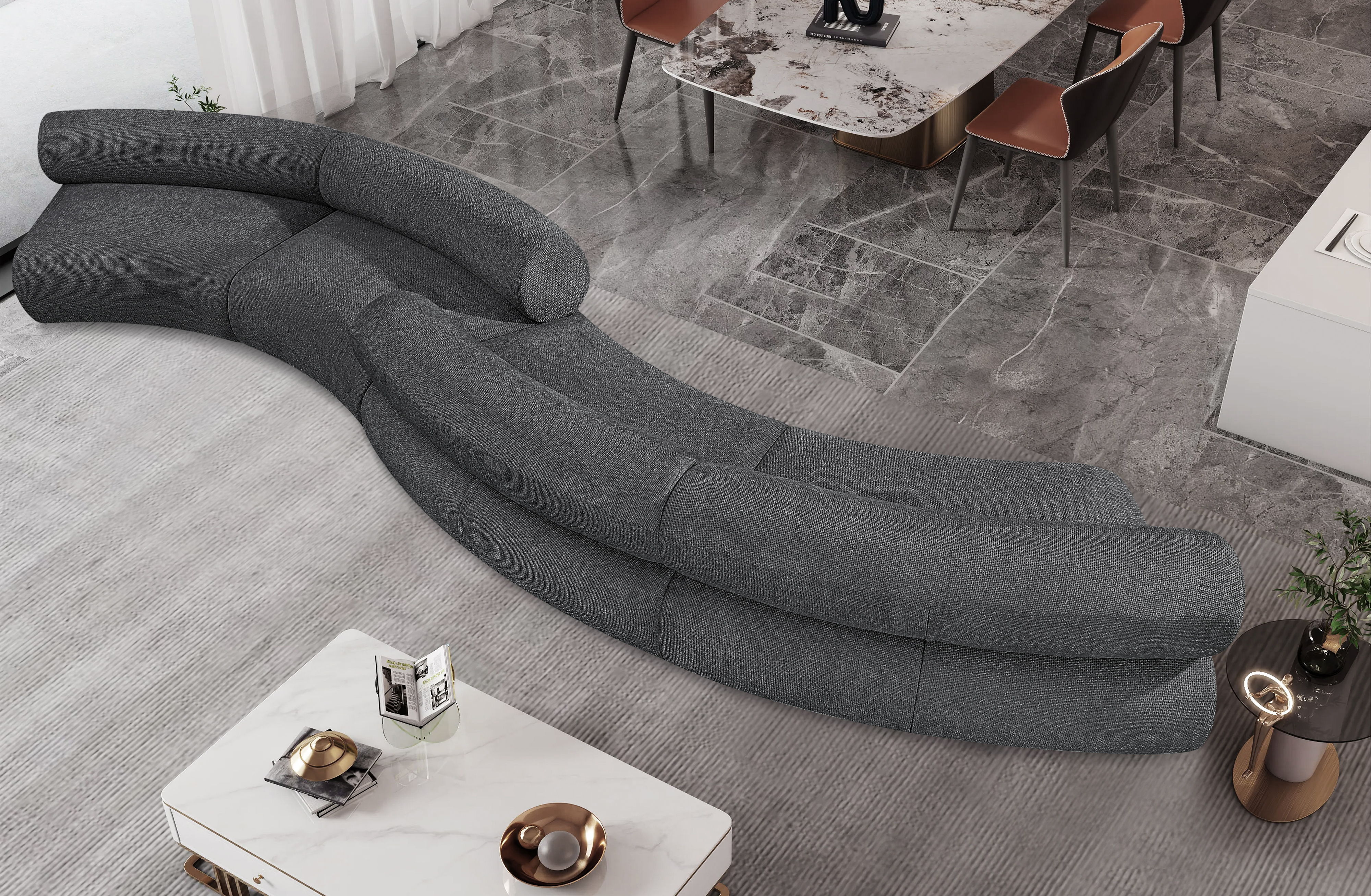 Bale - 4 Piece Modular Sofa - Gray
