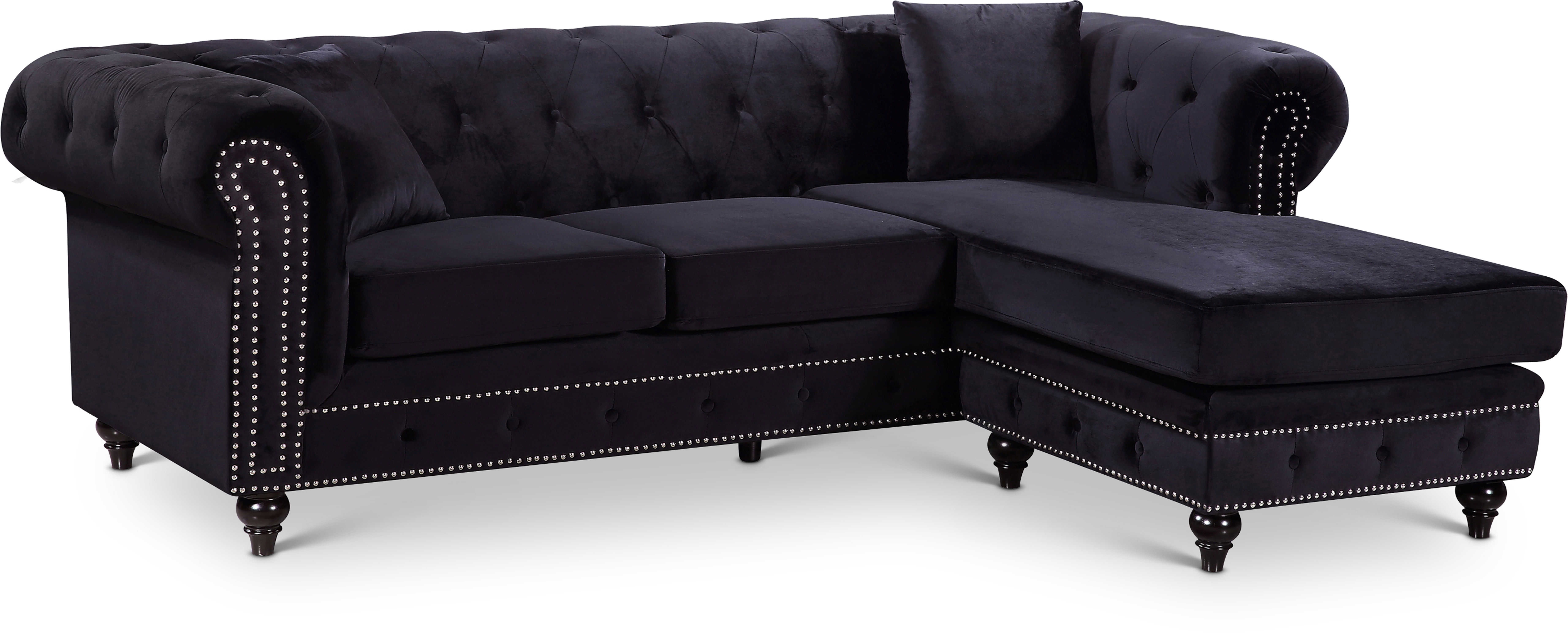 Sabrina - 2 Piece Reversible Sectional - Black