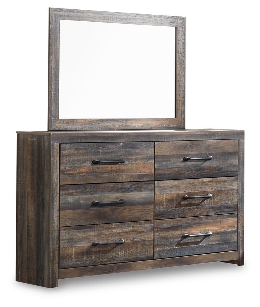 Ashley Furniture Drystan - Dresser, Mirror - Brown / Beige - Image 4