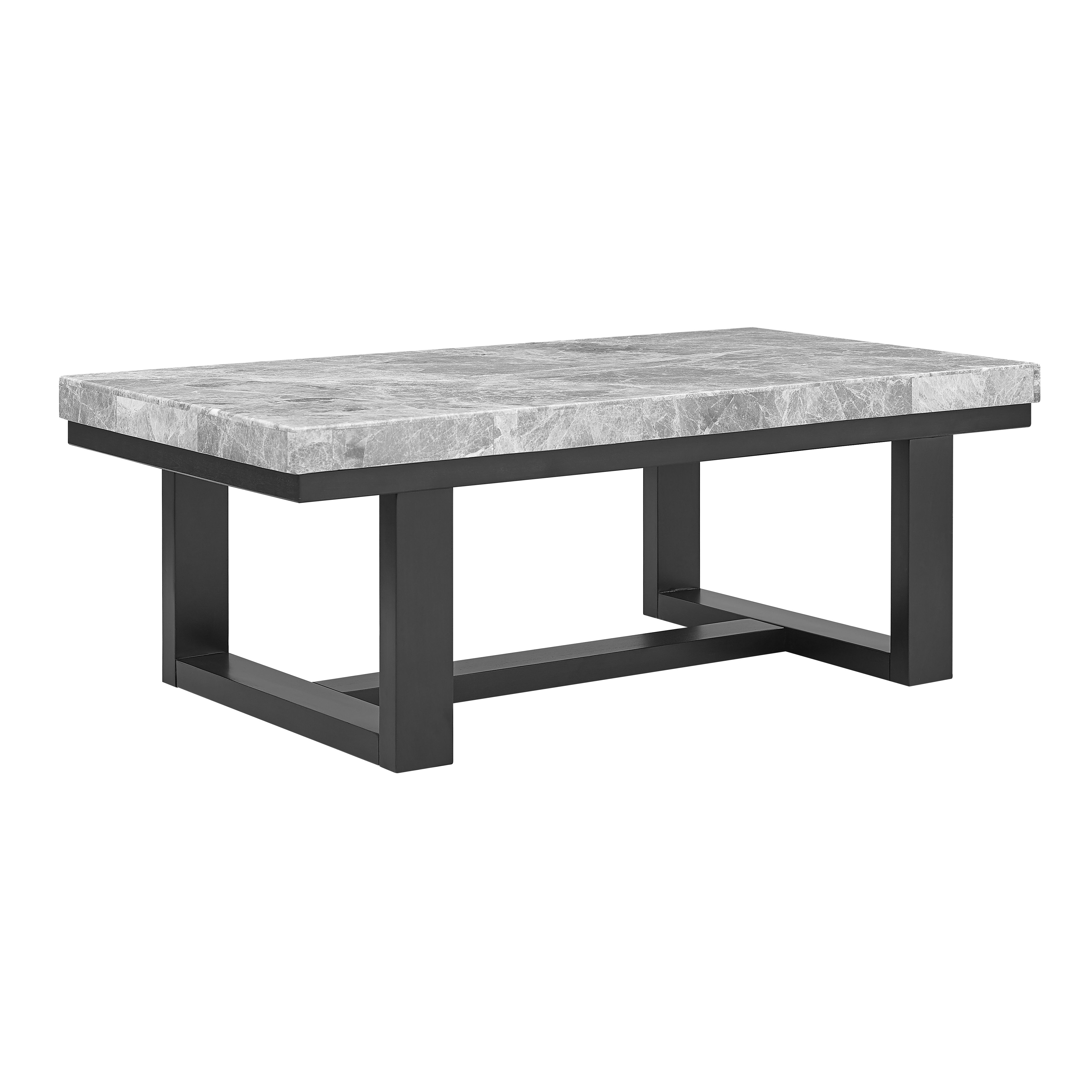 Lucca - Artemis Marble Top Cocktail Table - Gray / Black